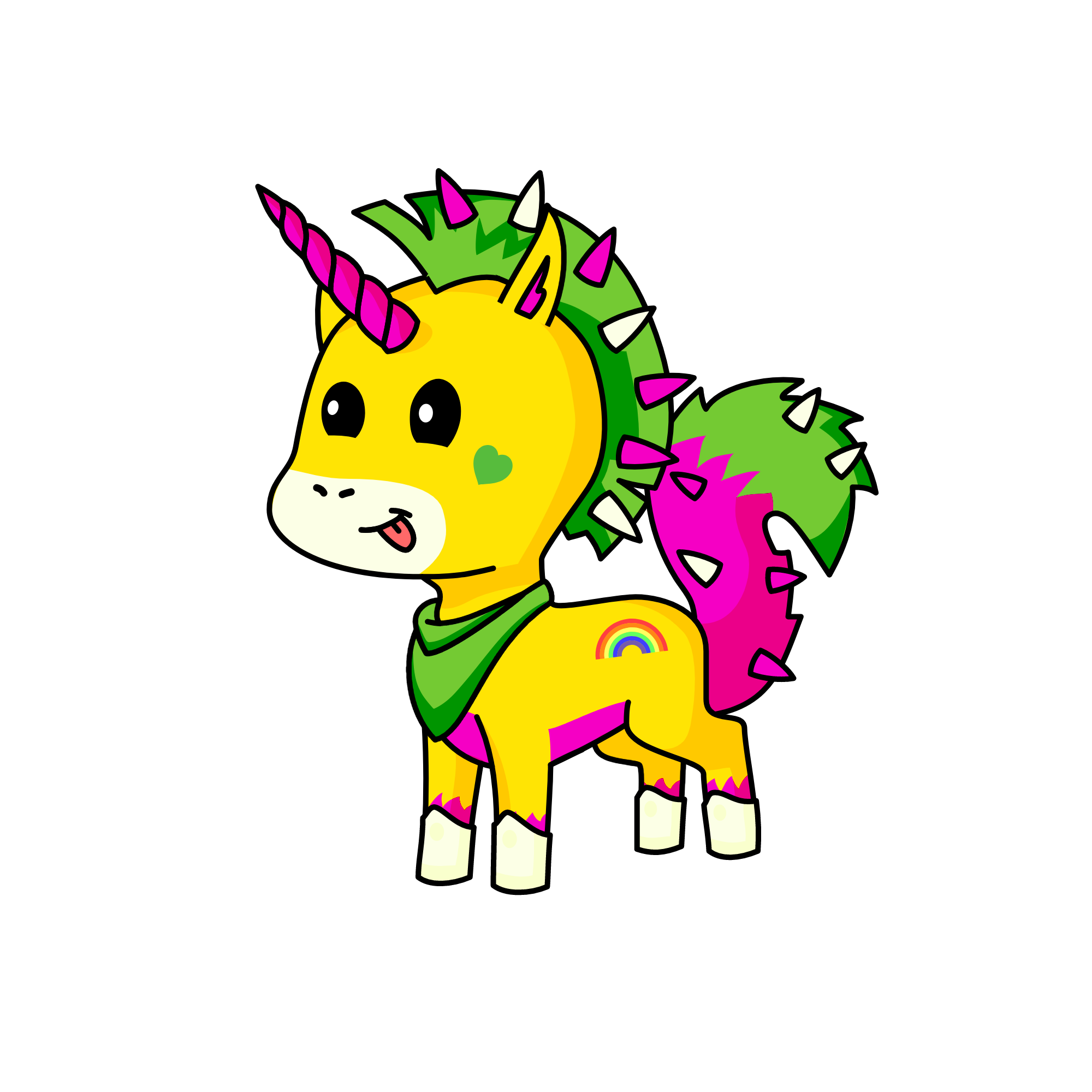 Rainbow Swirl, the unicorn