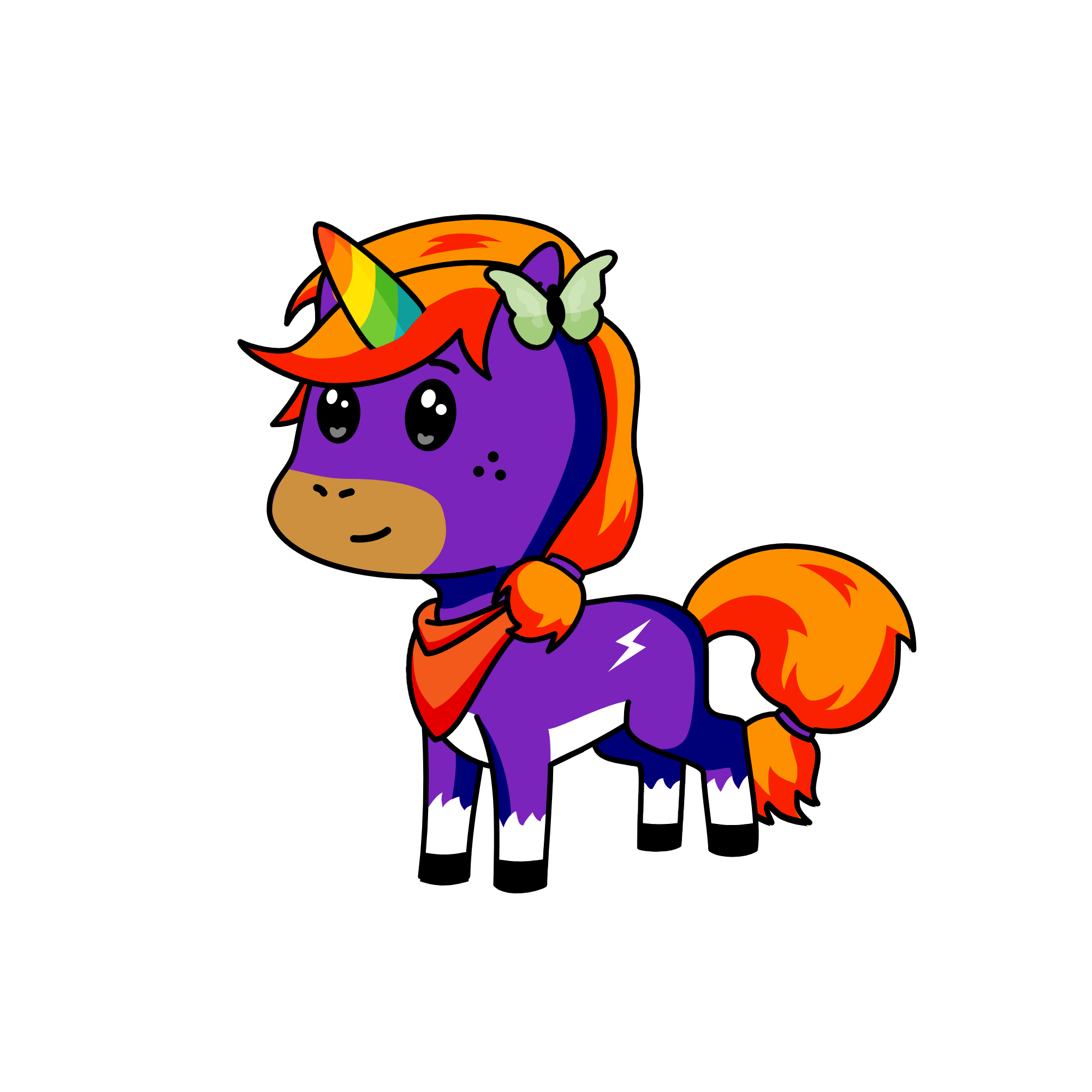 butterfly, the unicorn