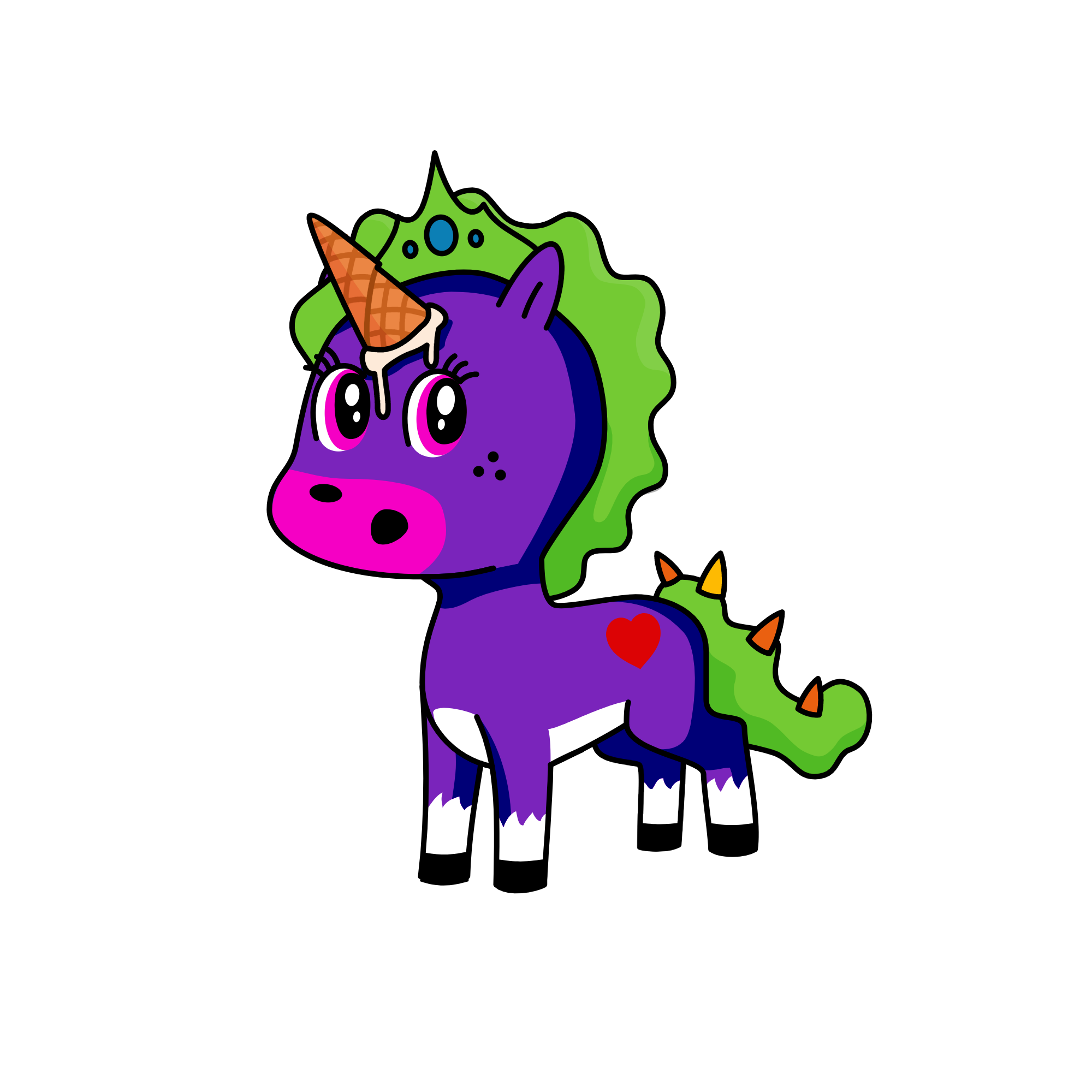 The quuen of the unicorns (celebratin unicorn day ), the unicorn