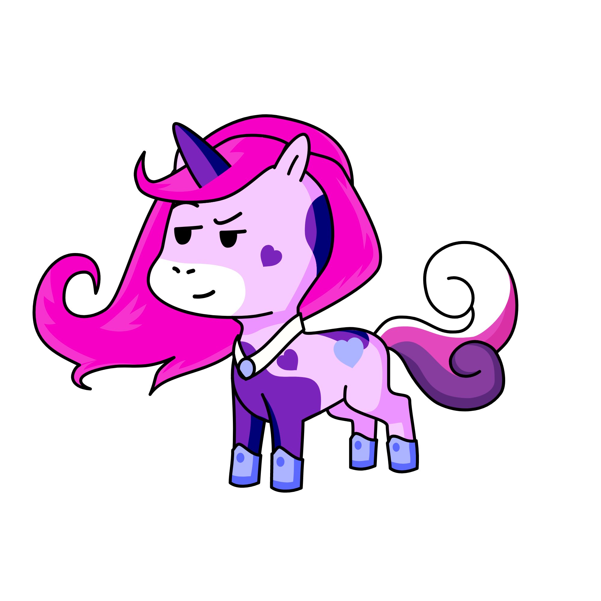 to much pink, the unicorn