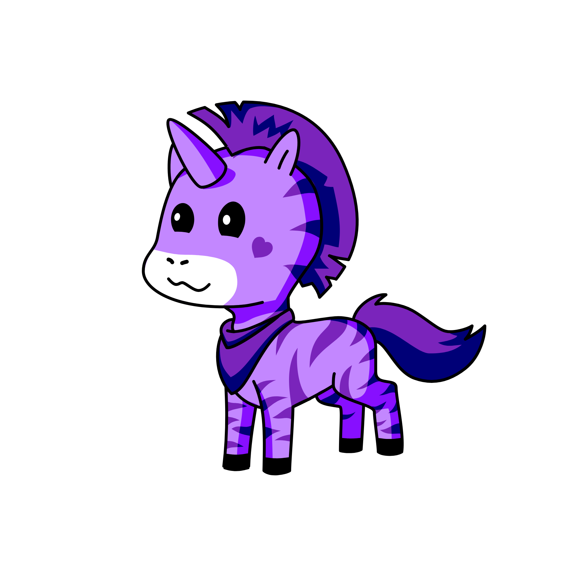to much purpule , the unicorn