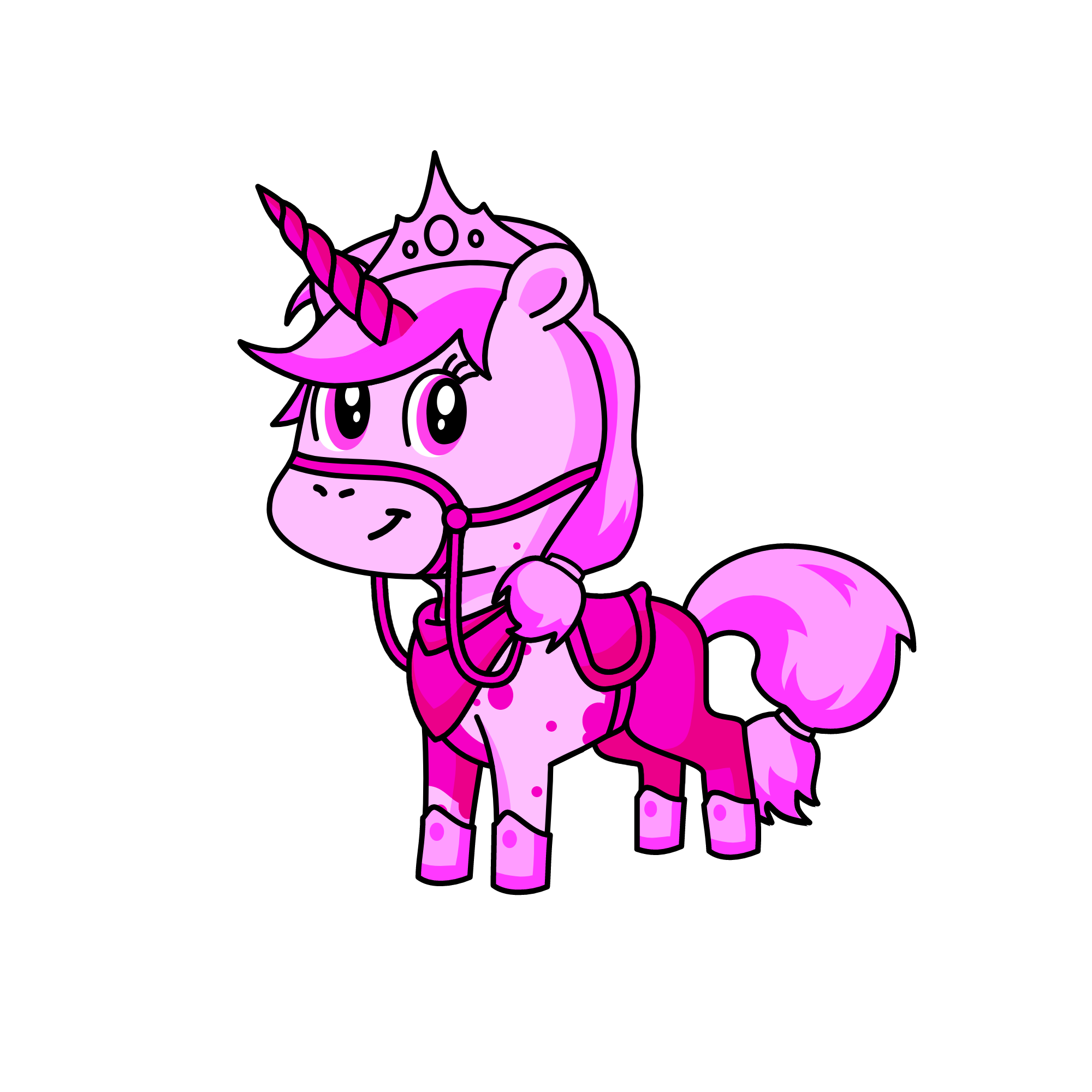 pluff pink, the unicorn