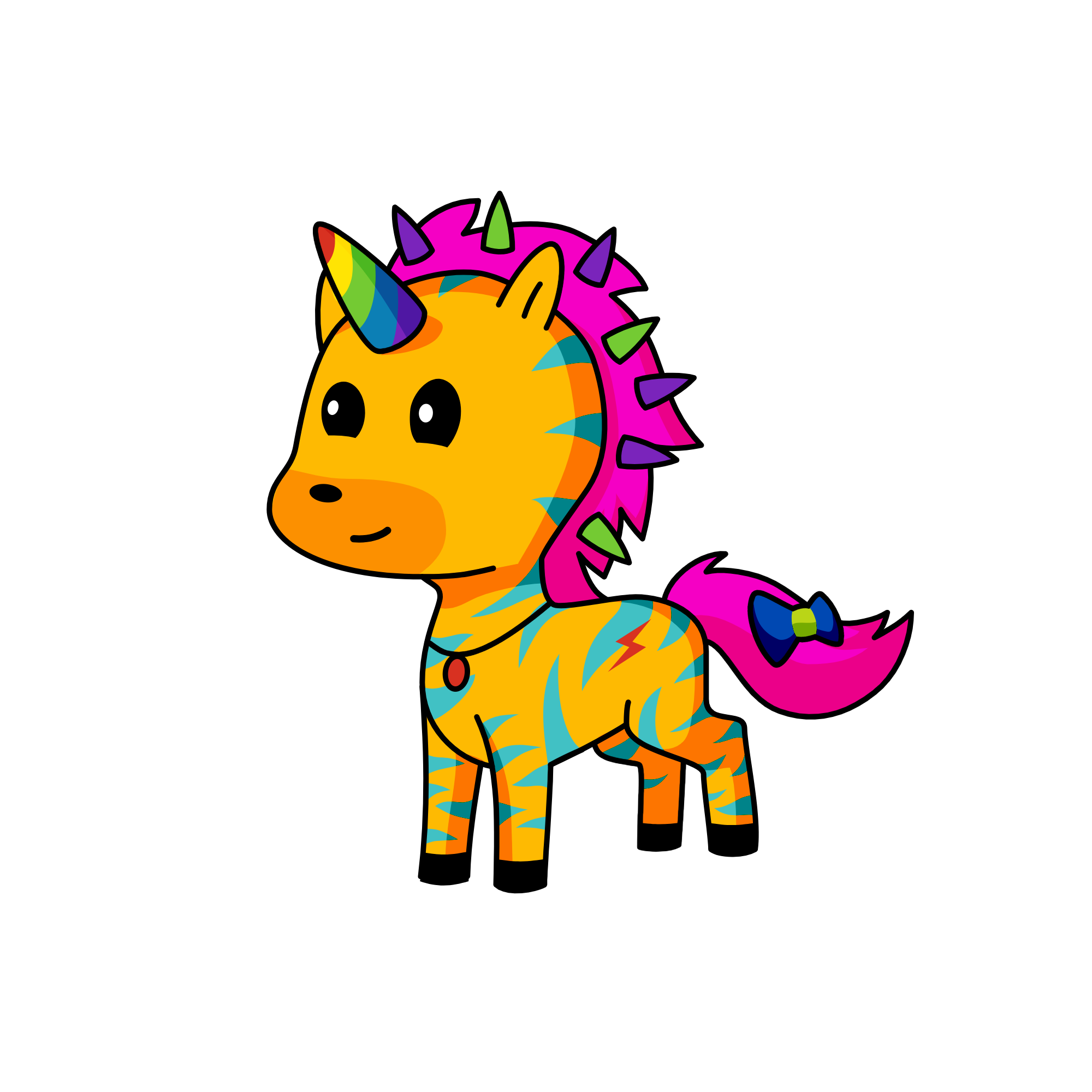 Rainbow, the unicorn