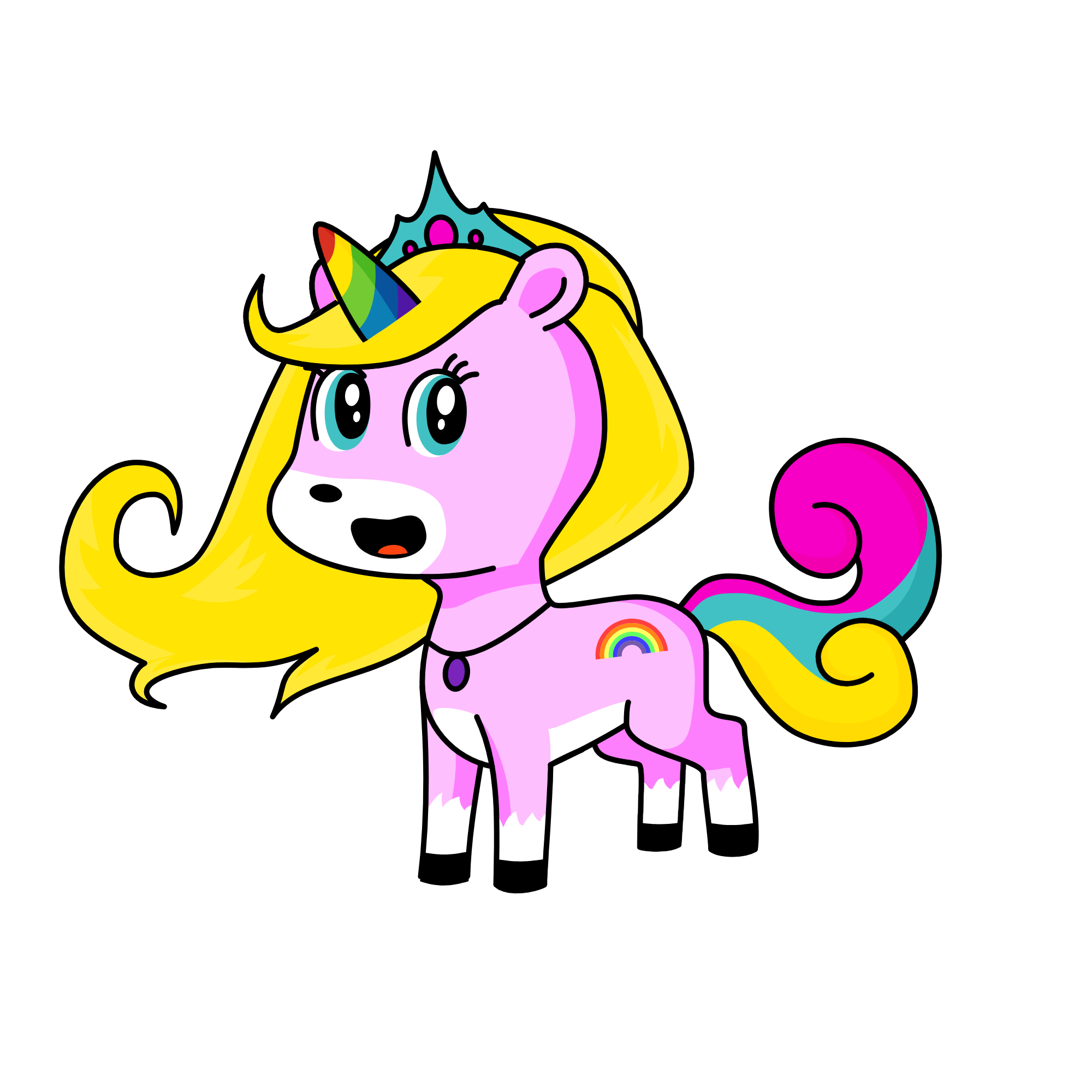 I copied a sticker, the unicorn