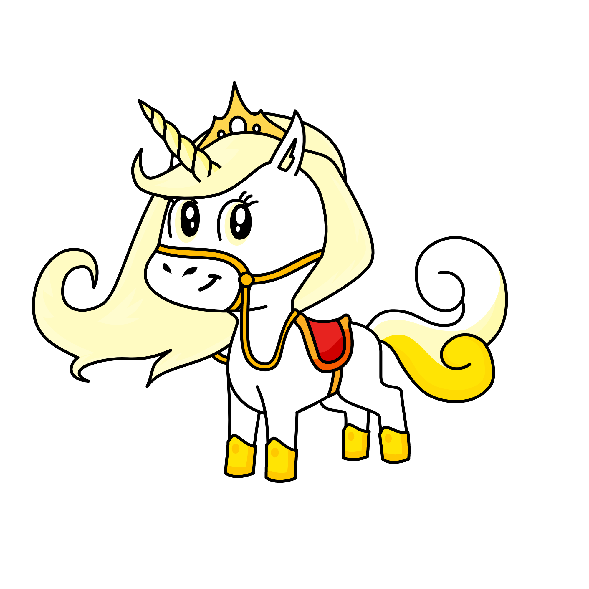 QUEEN GOLDIELOCKS, the unicorn