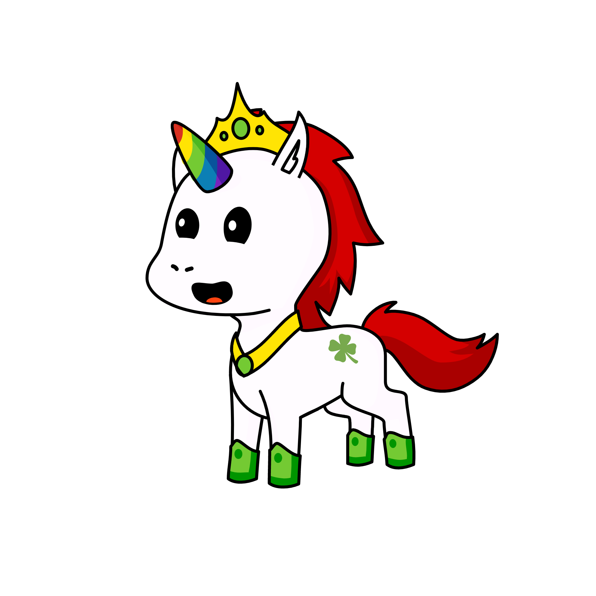 Rainha da Sorte, the unicorn