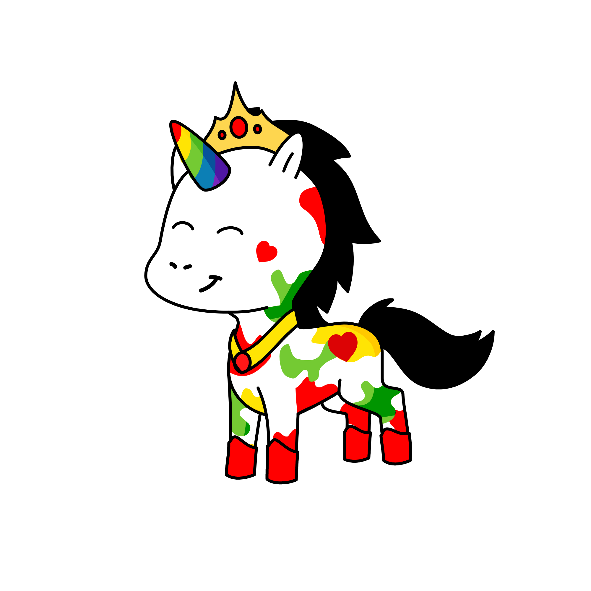 Princesa rainbow, the unicorn