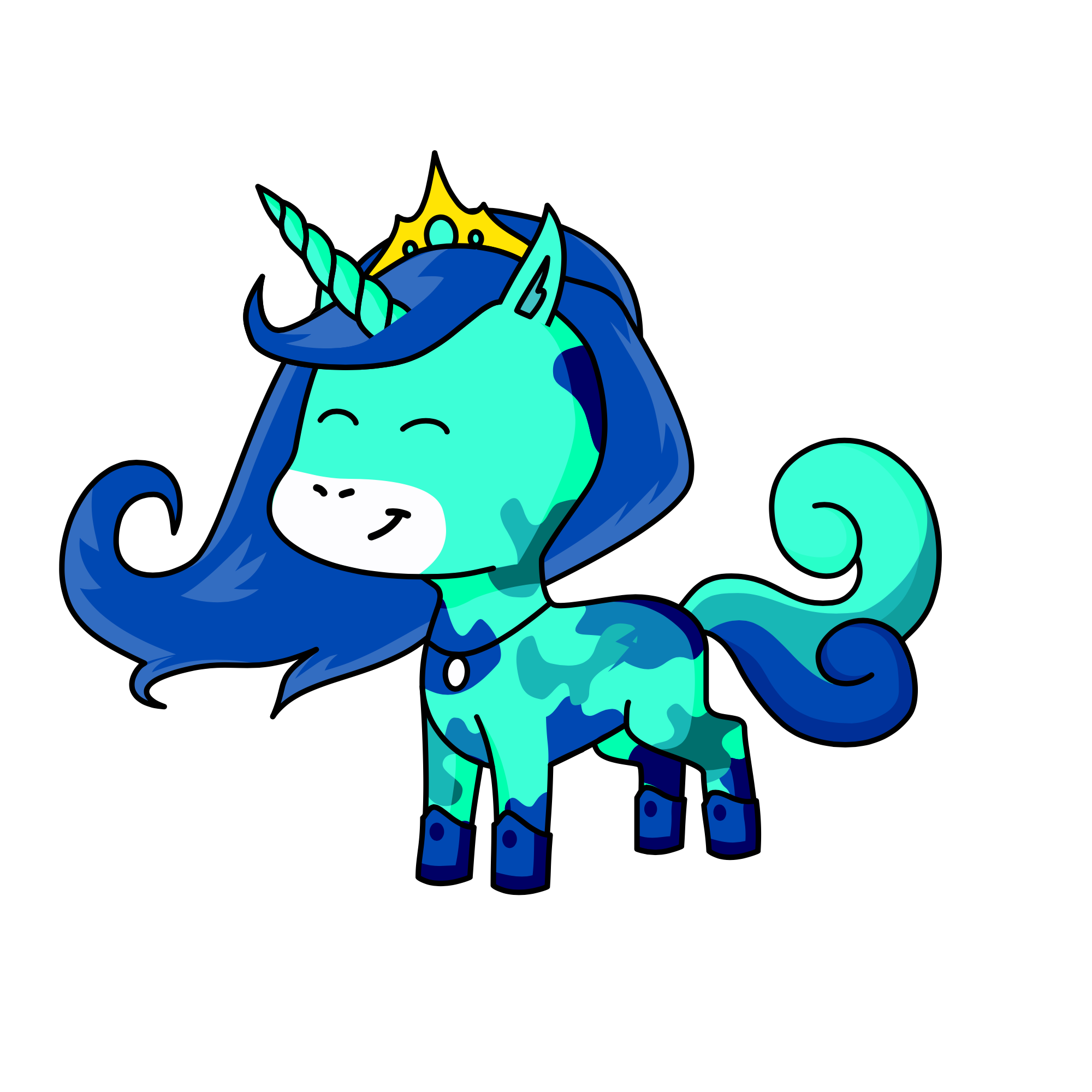 The Queen of the Sea, the unicorn