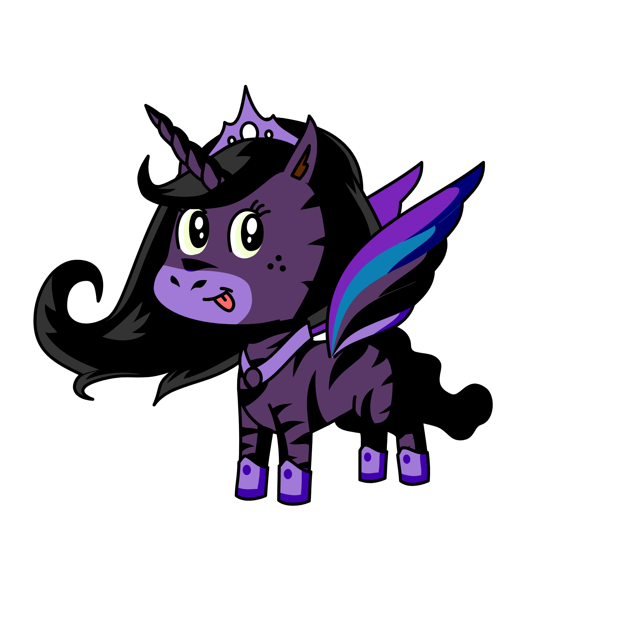 Whisp queen of night, the unicorn