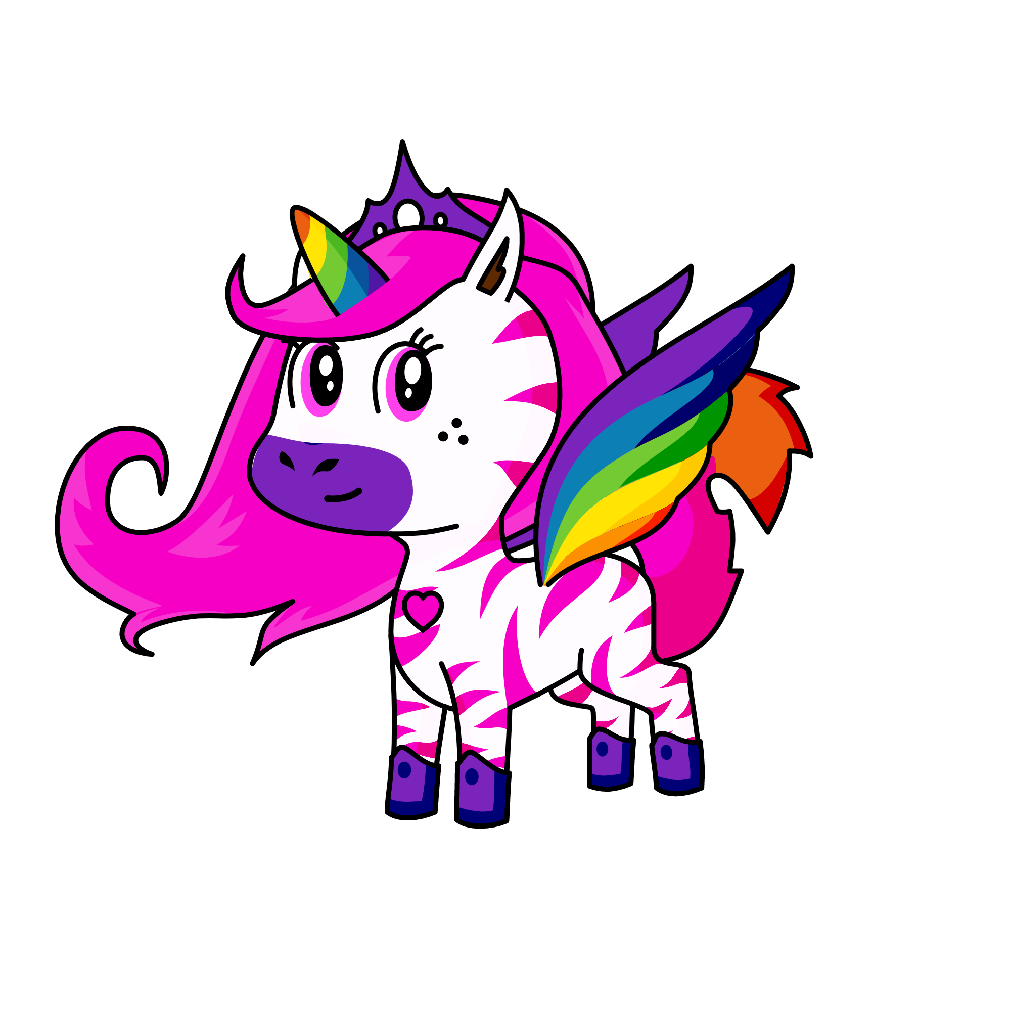 queen of pink, the unicorn