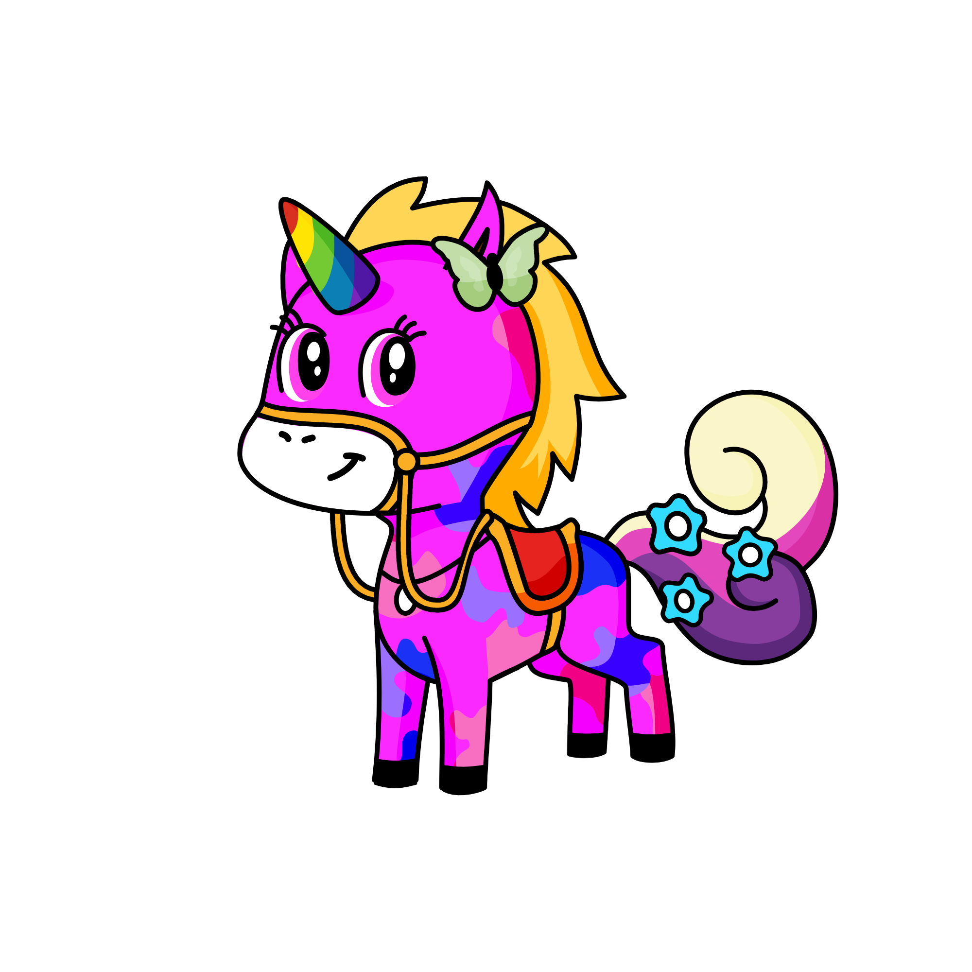 Rainbow, the unicorn