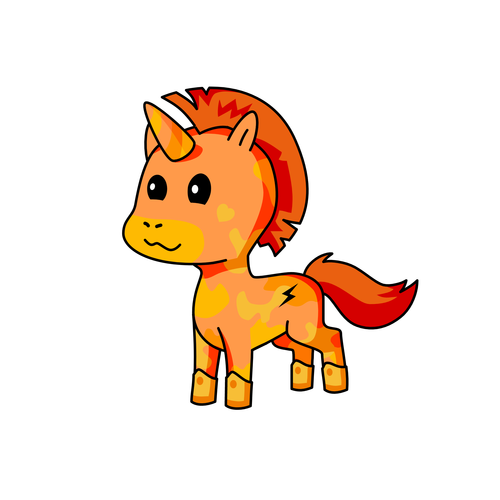 to much orage, the unicorn