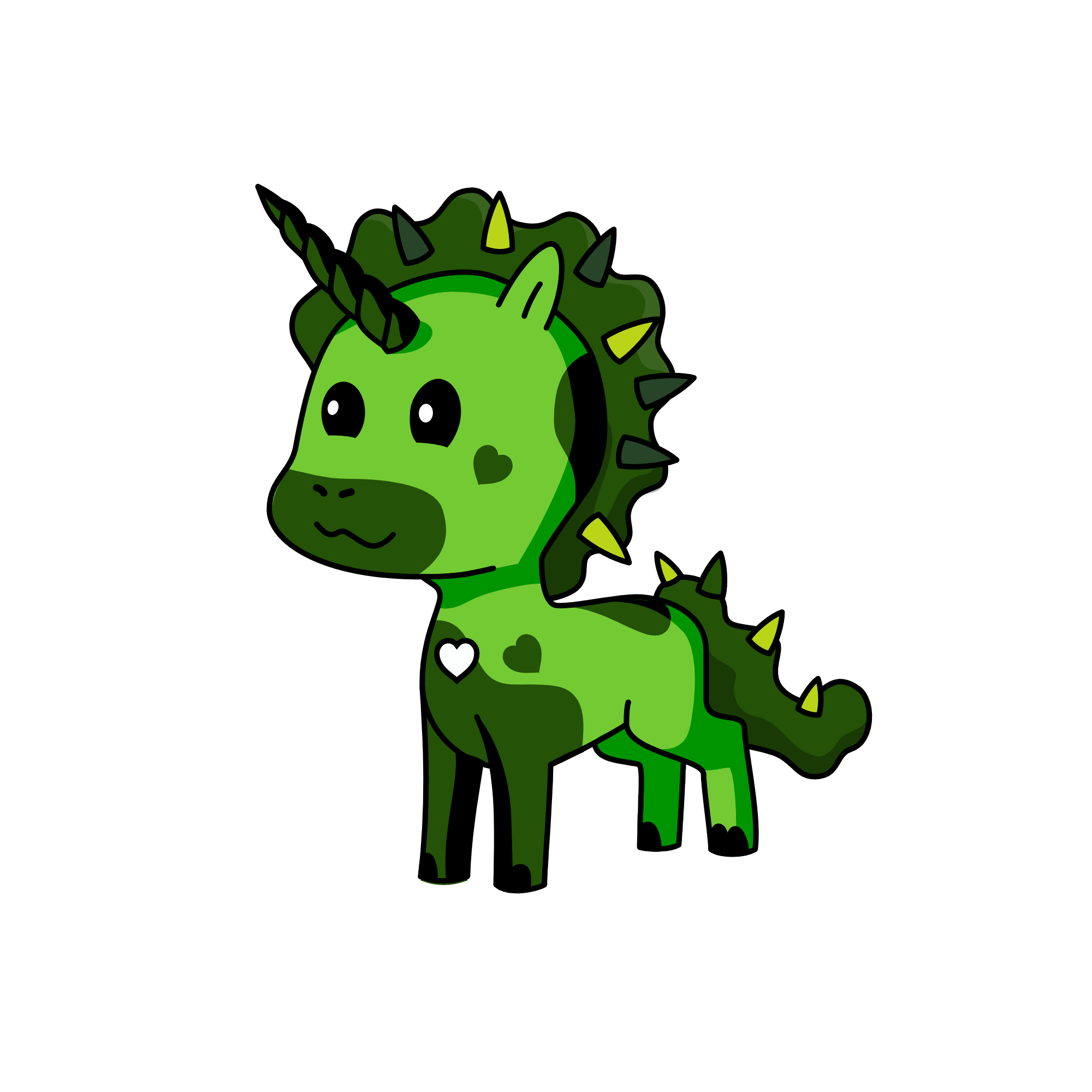 dinocorn(to much green), the unicorn