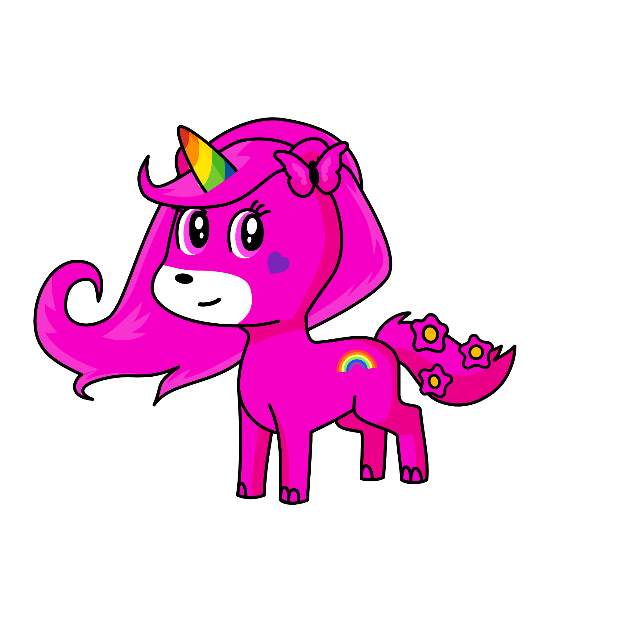 Pinky, the unicorn