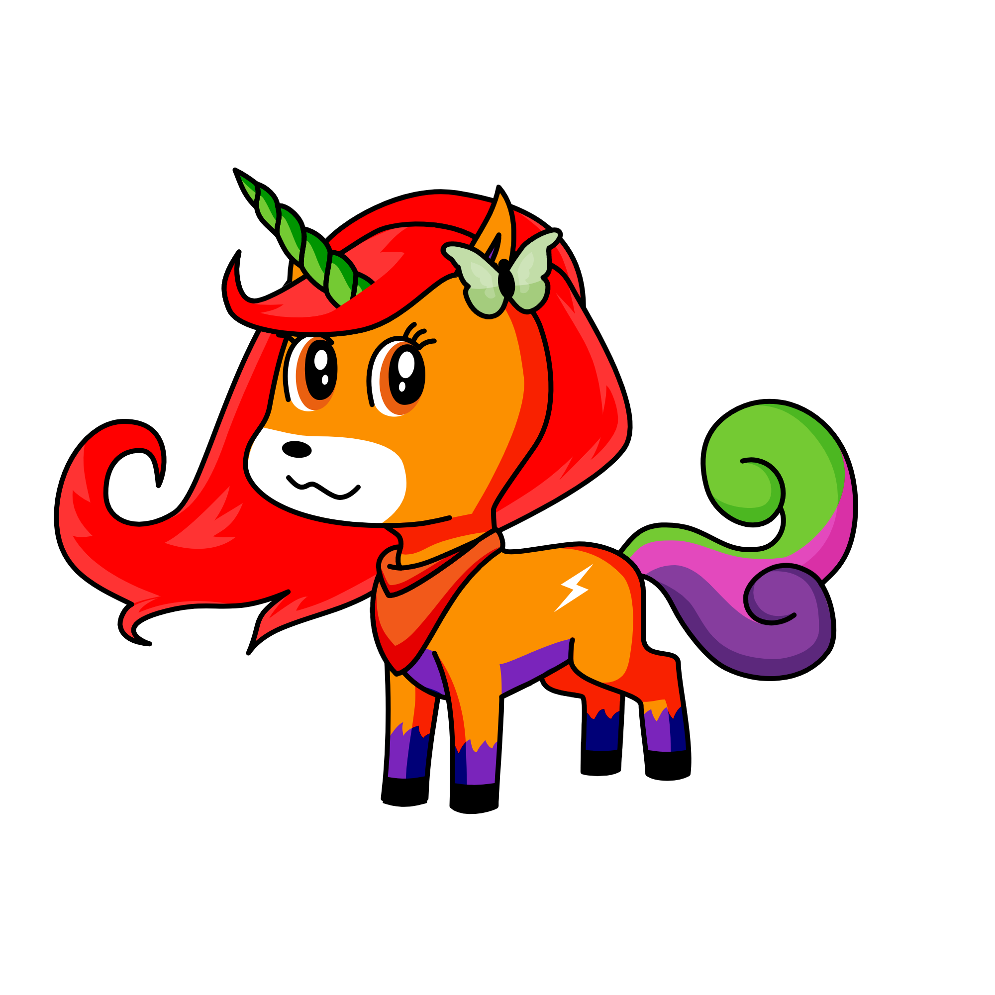 FIRE GIRL, the unicorn