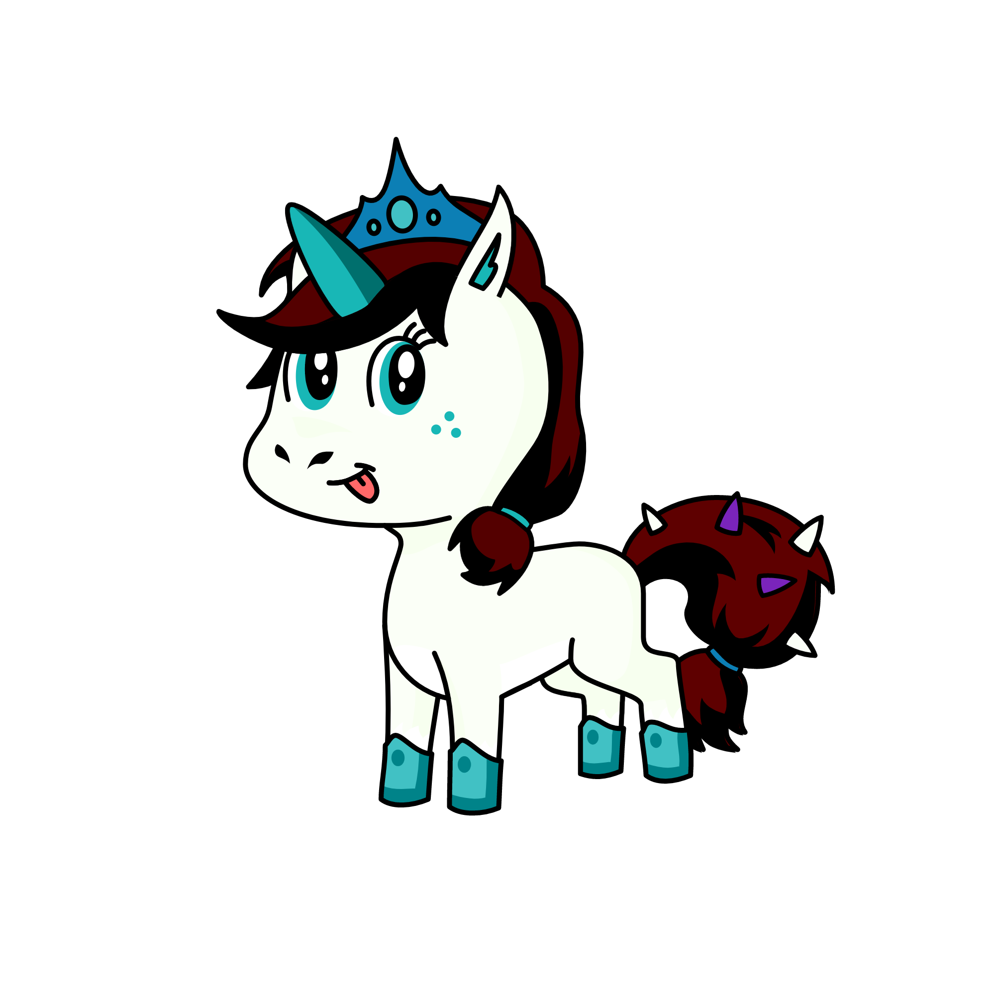a (normal) horse , the unicorn