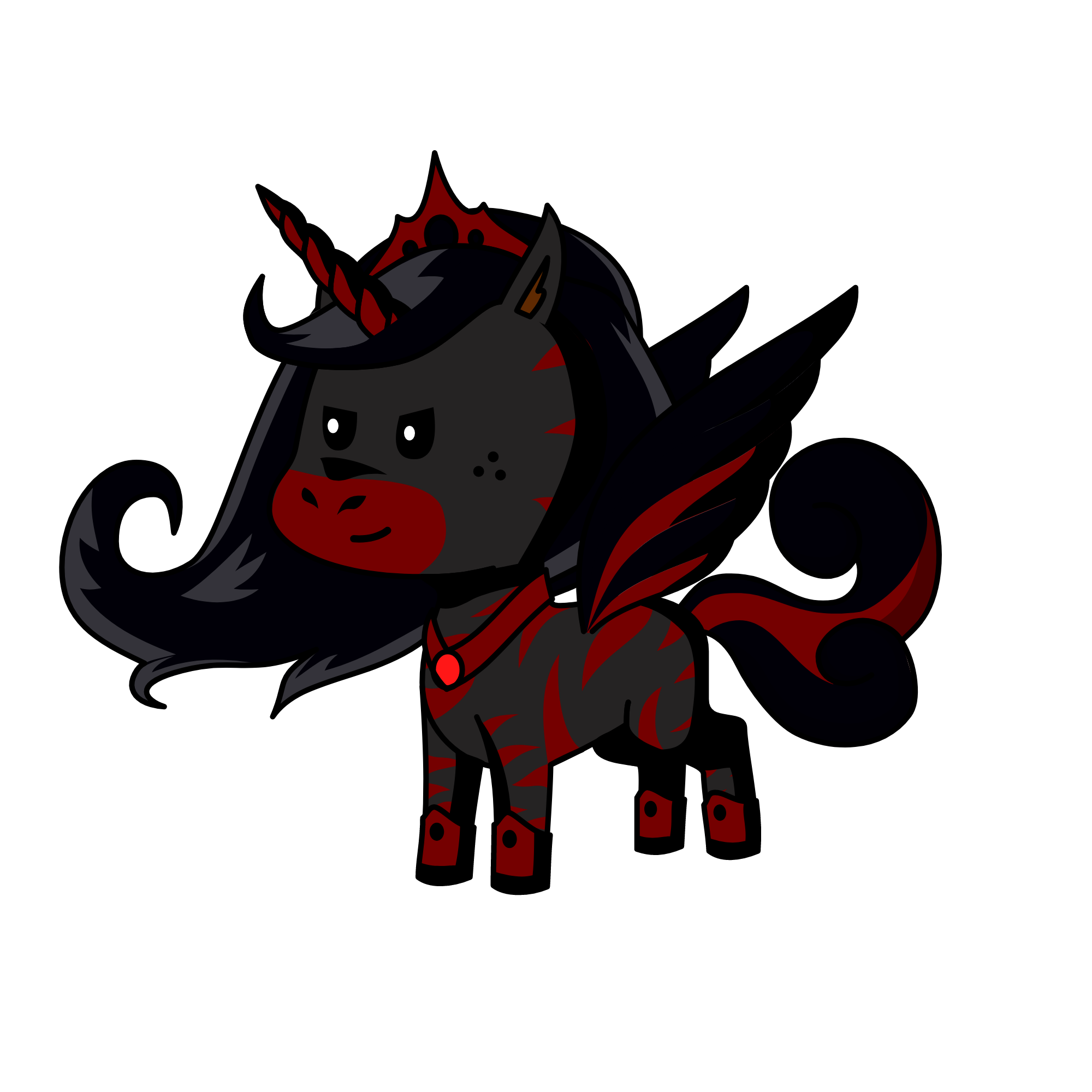 Queen Evil, the unicorn