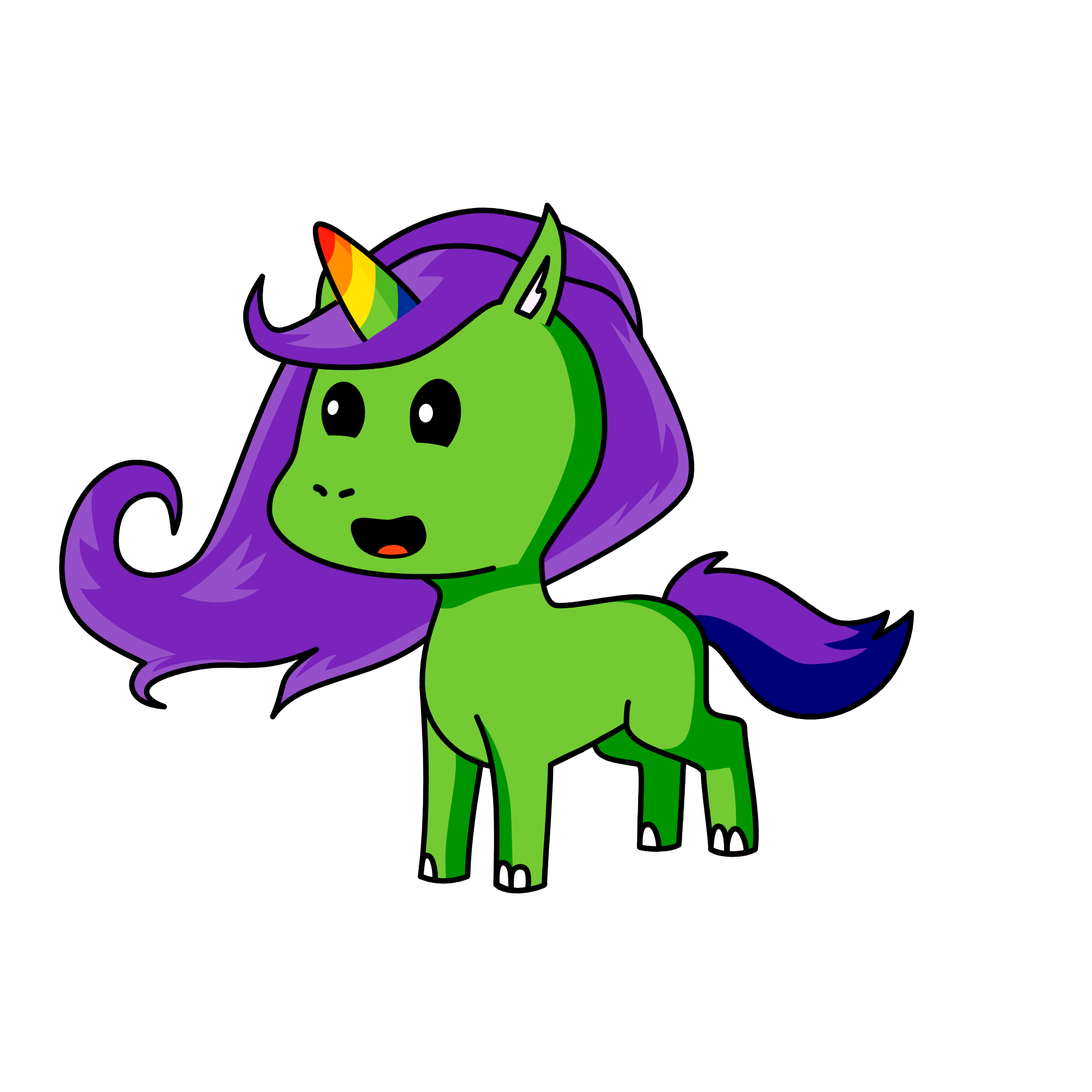 Rainbow, the unicorn