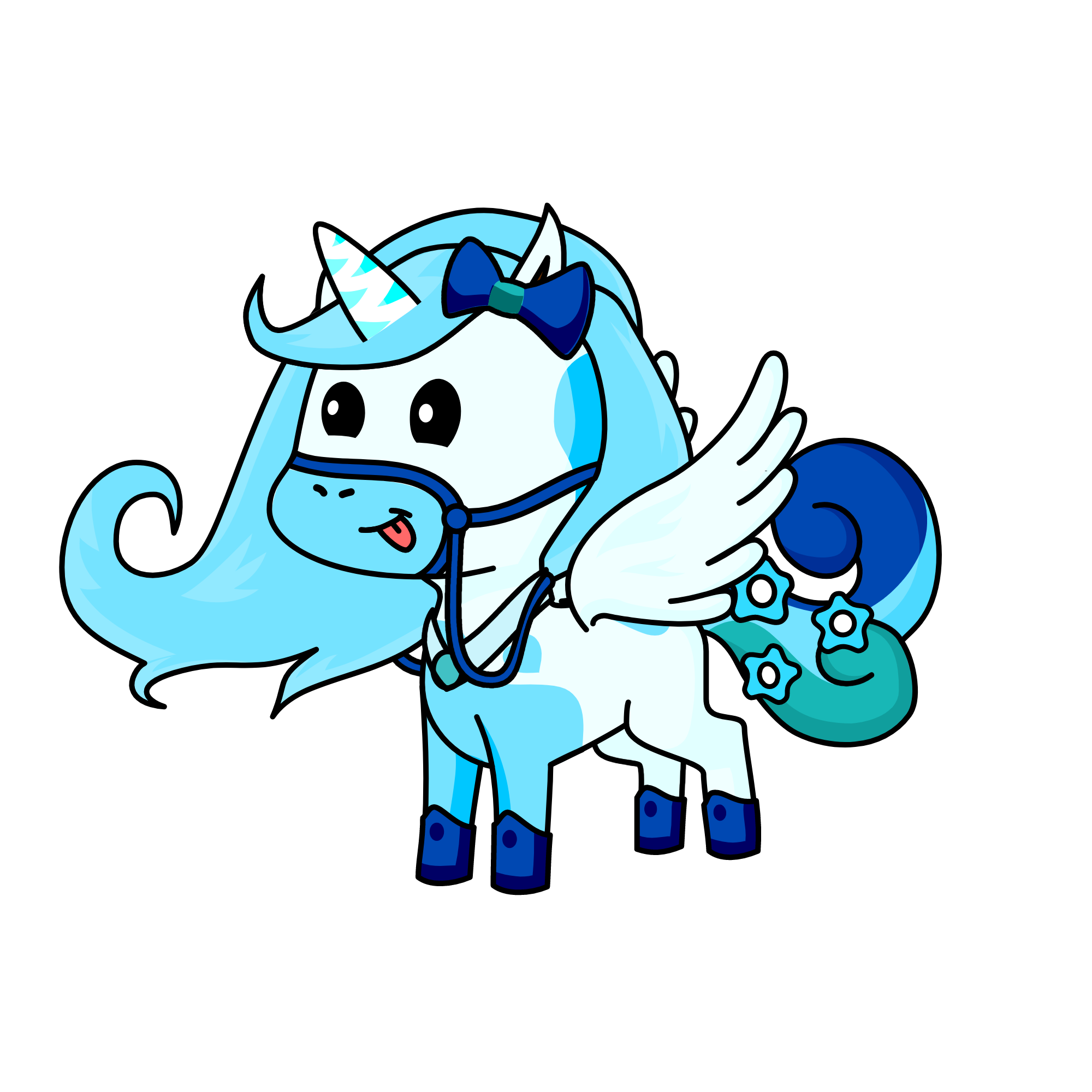 winter(queen of blue), the unicorn