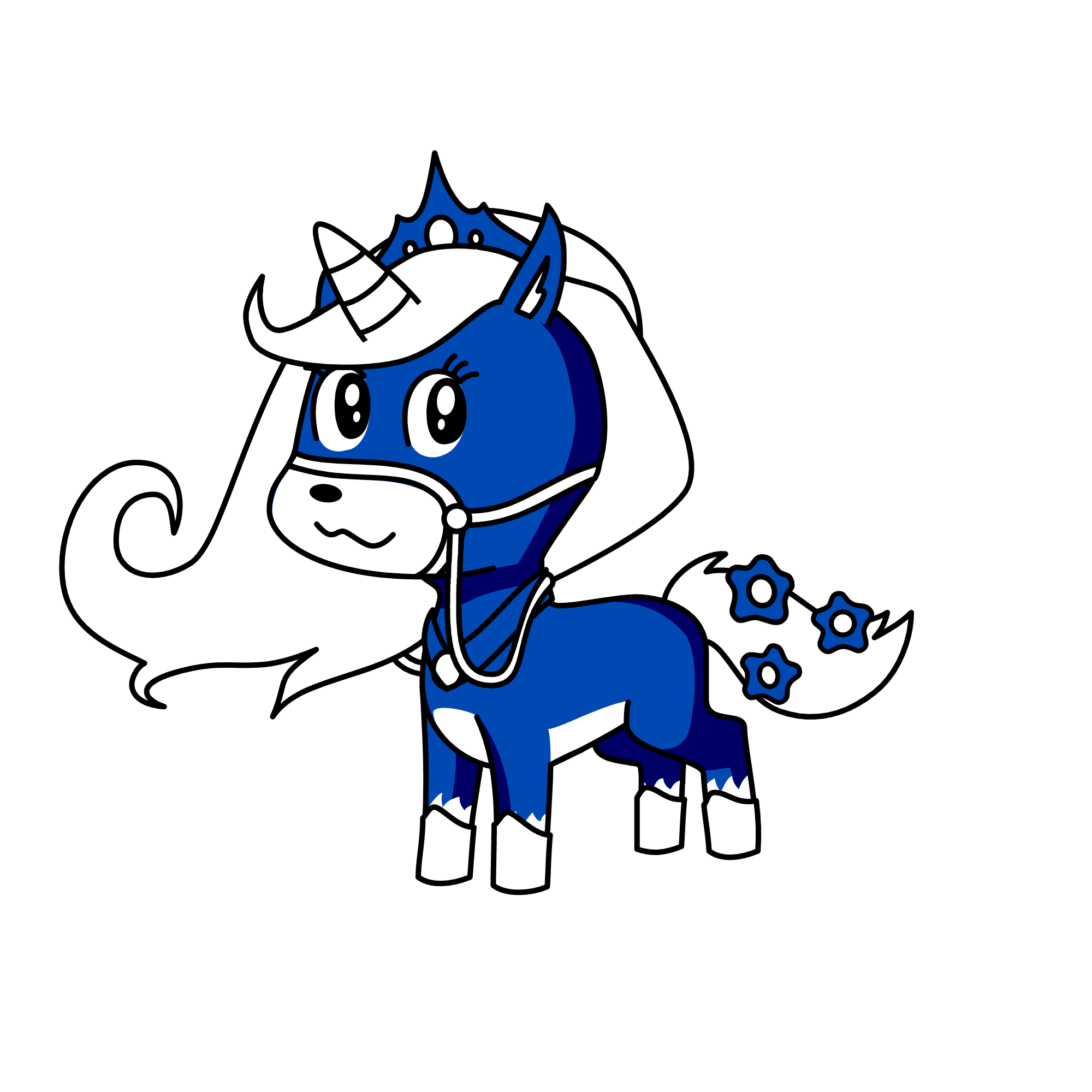 uni blue, the unicorn
