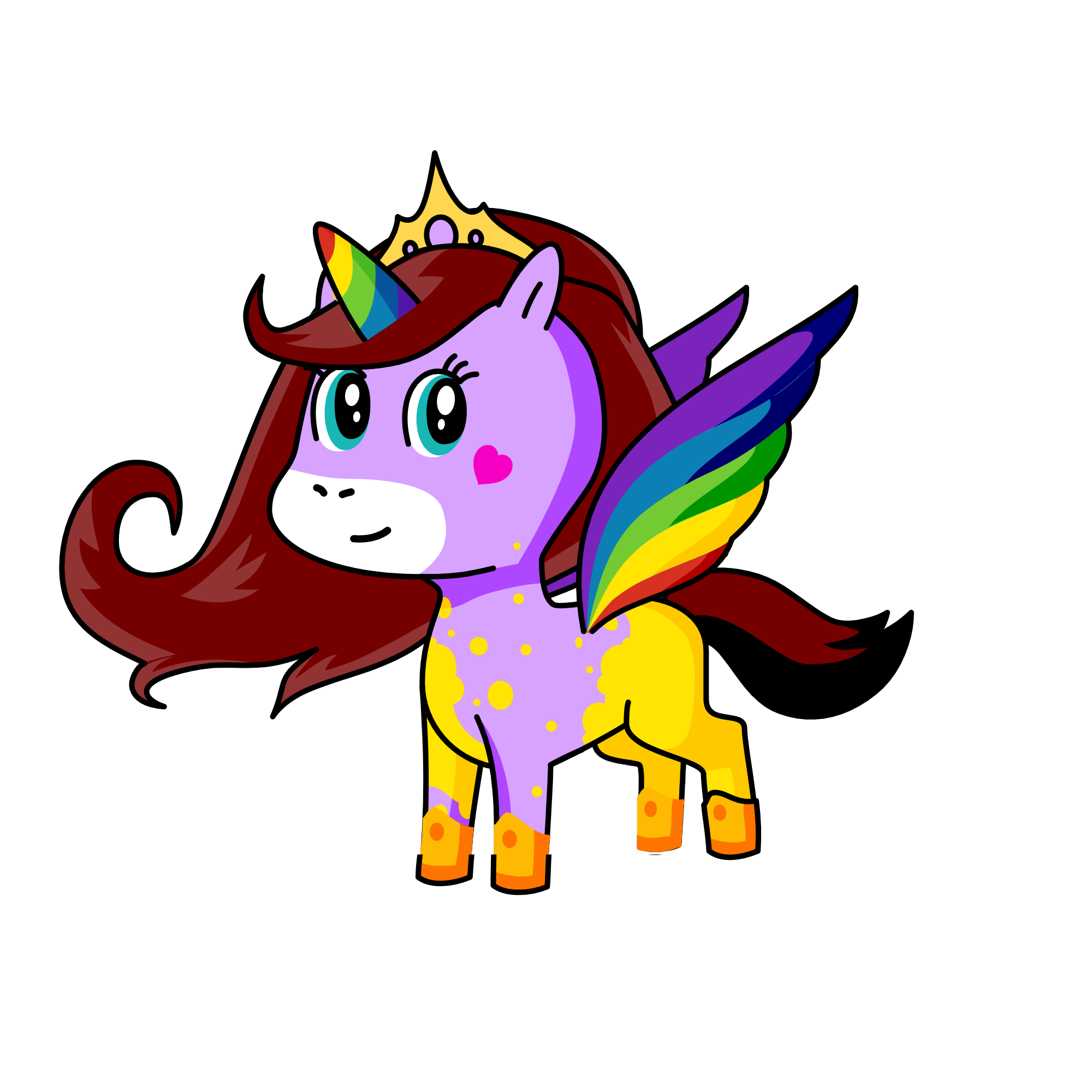 Maroon, the unicorn