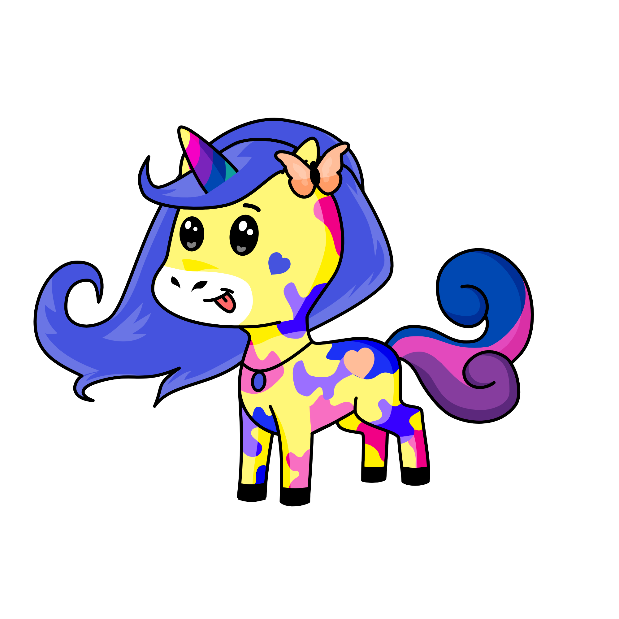 Rainbow, the unicorn