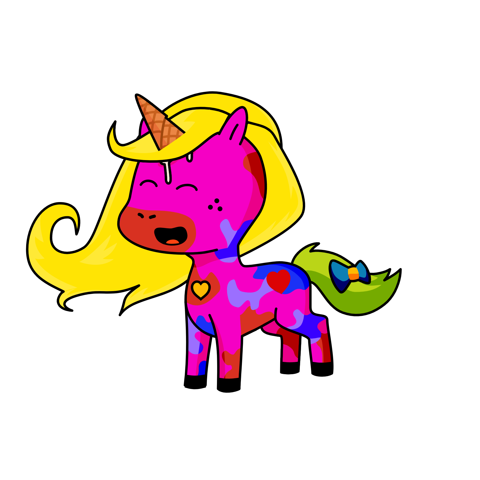 Confetti, the unicorn