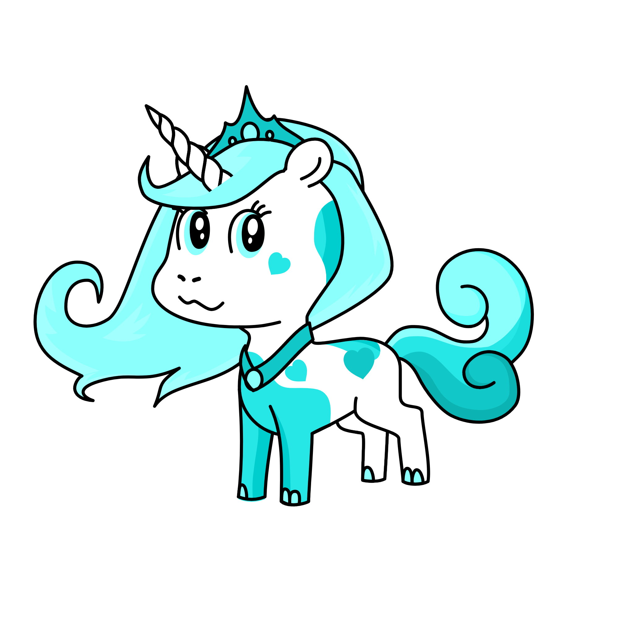 cyan, the unicorn