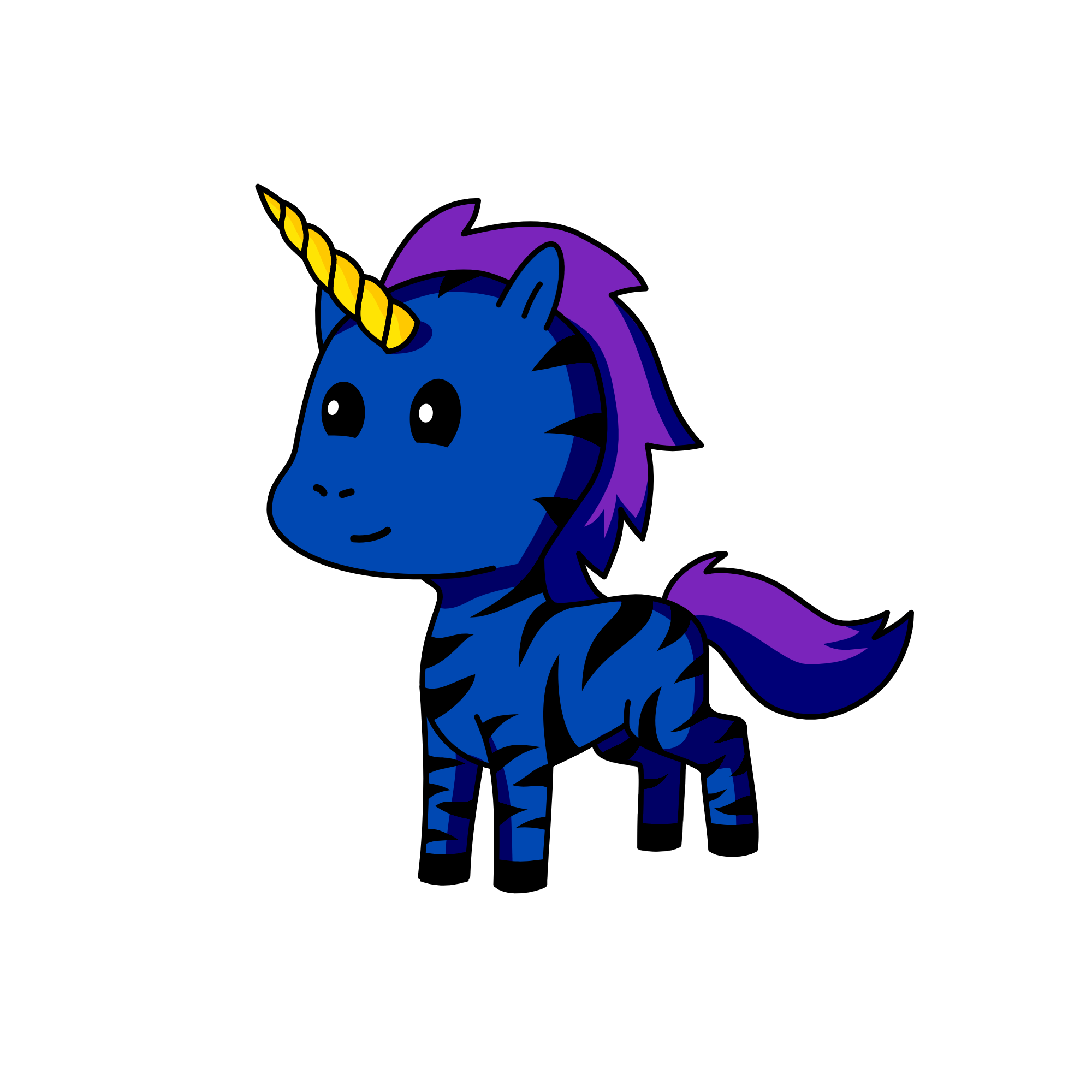 blue tiger, the unicorn