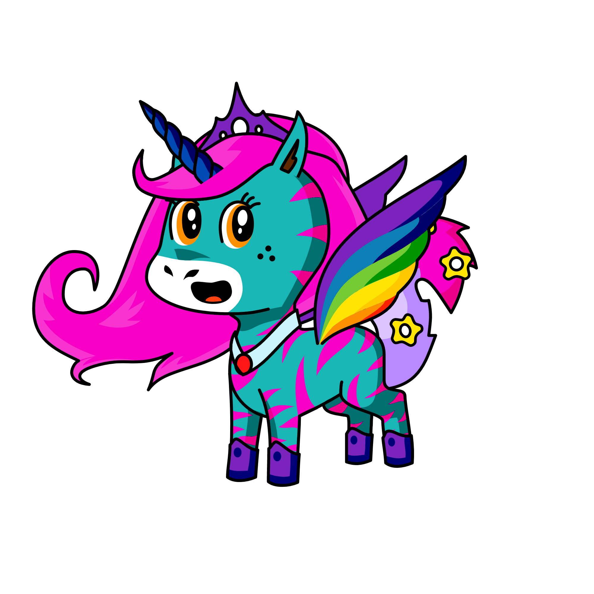 what the queen, the unicorn