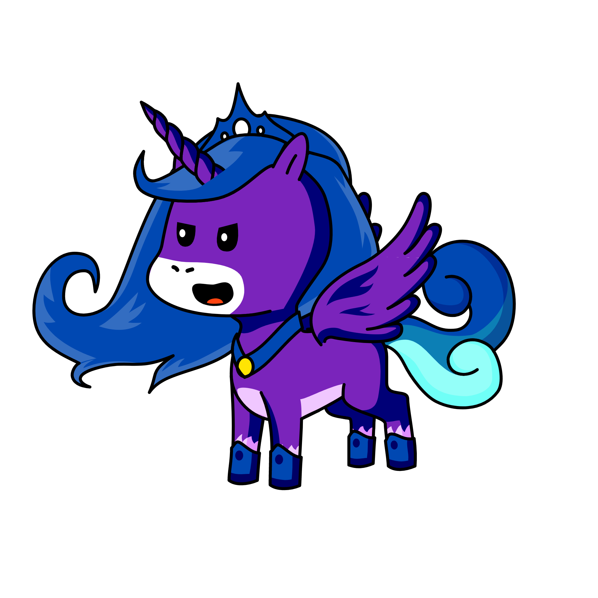 night mare moon/queen of night, the unicorn
