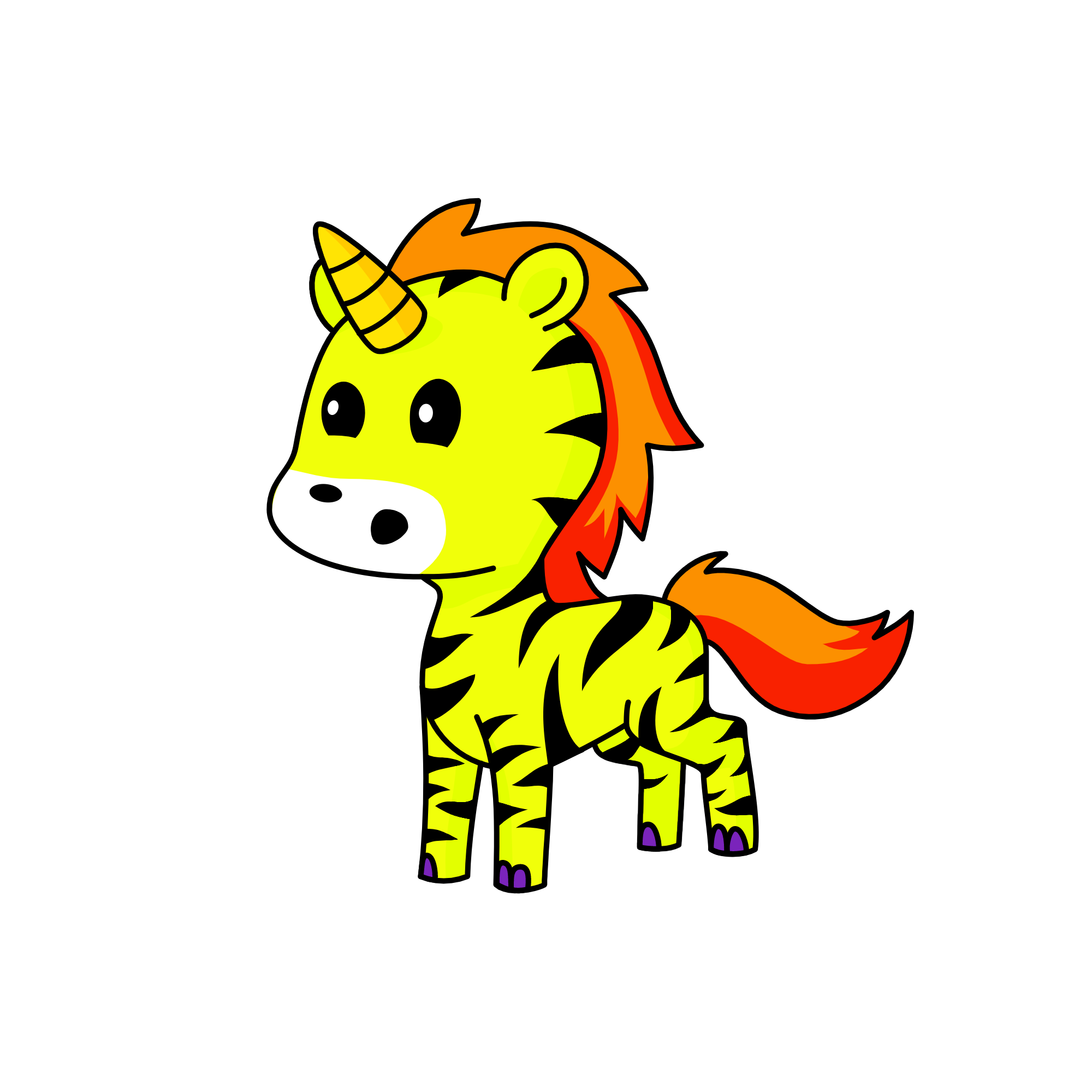 tiger, the unicorn