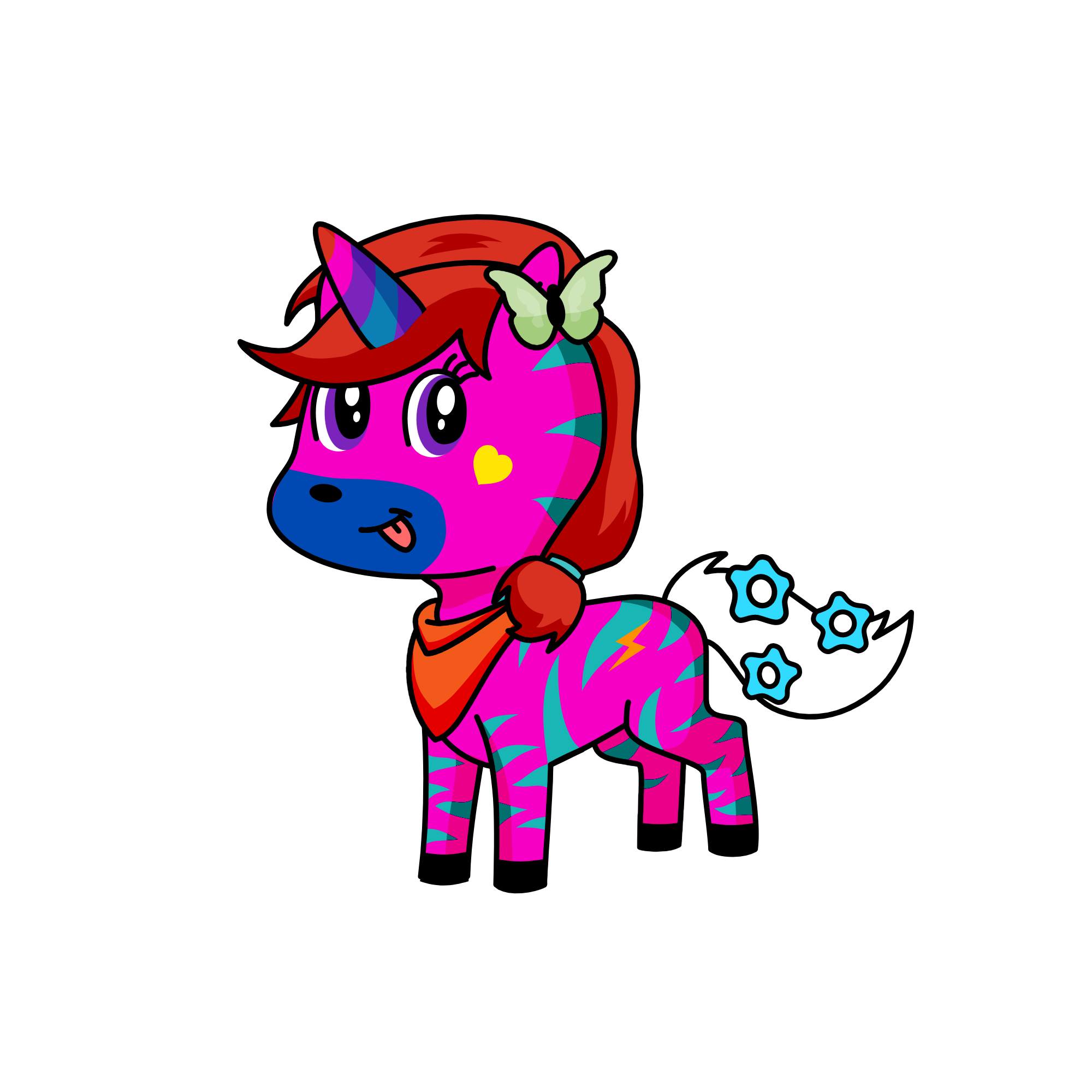 fire girl, the unicorn