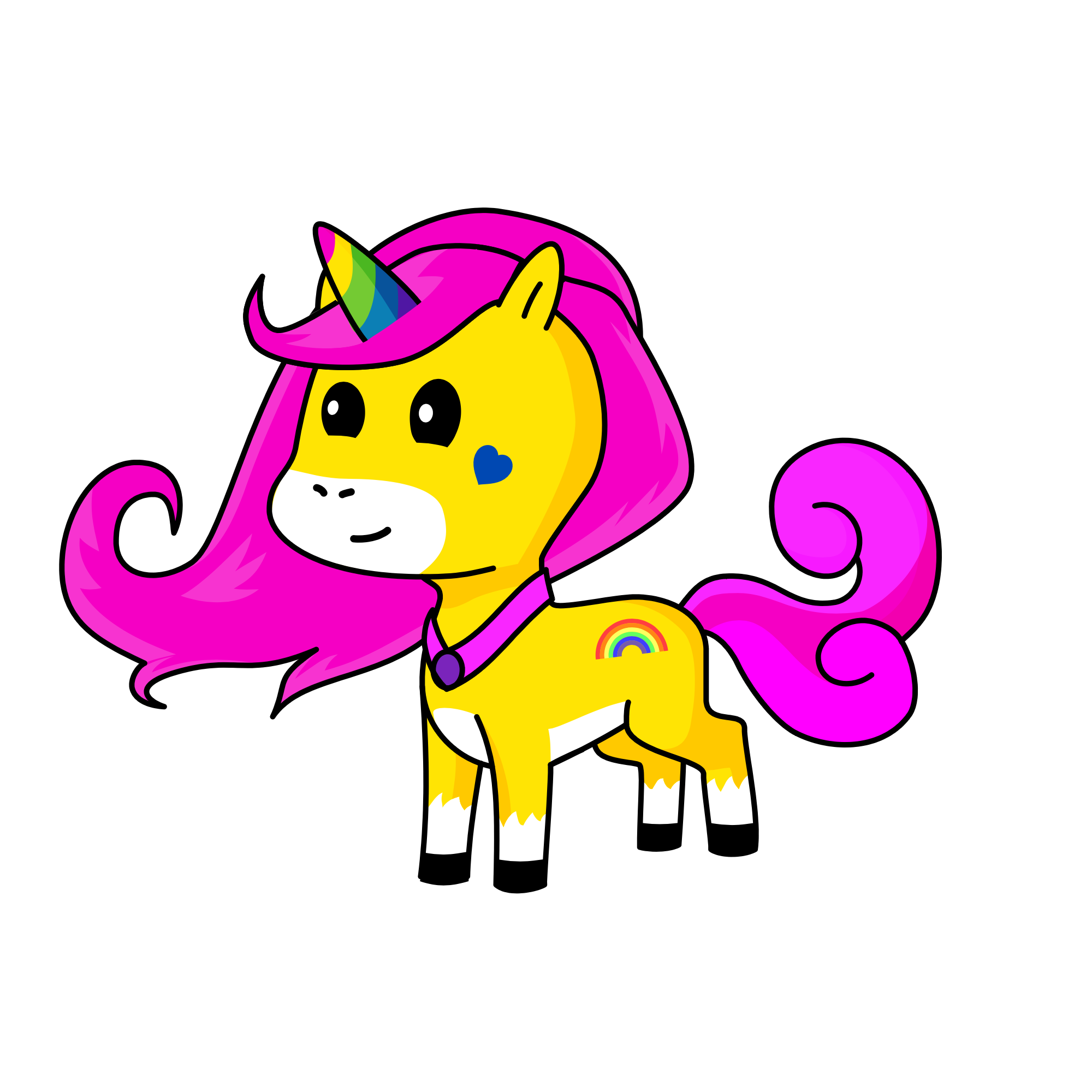 Rainbow, the unicorn