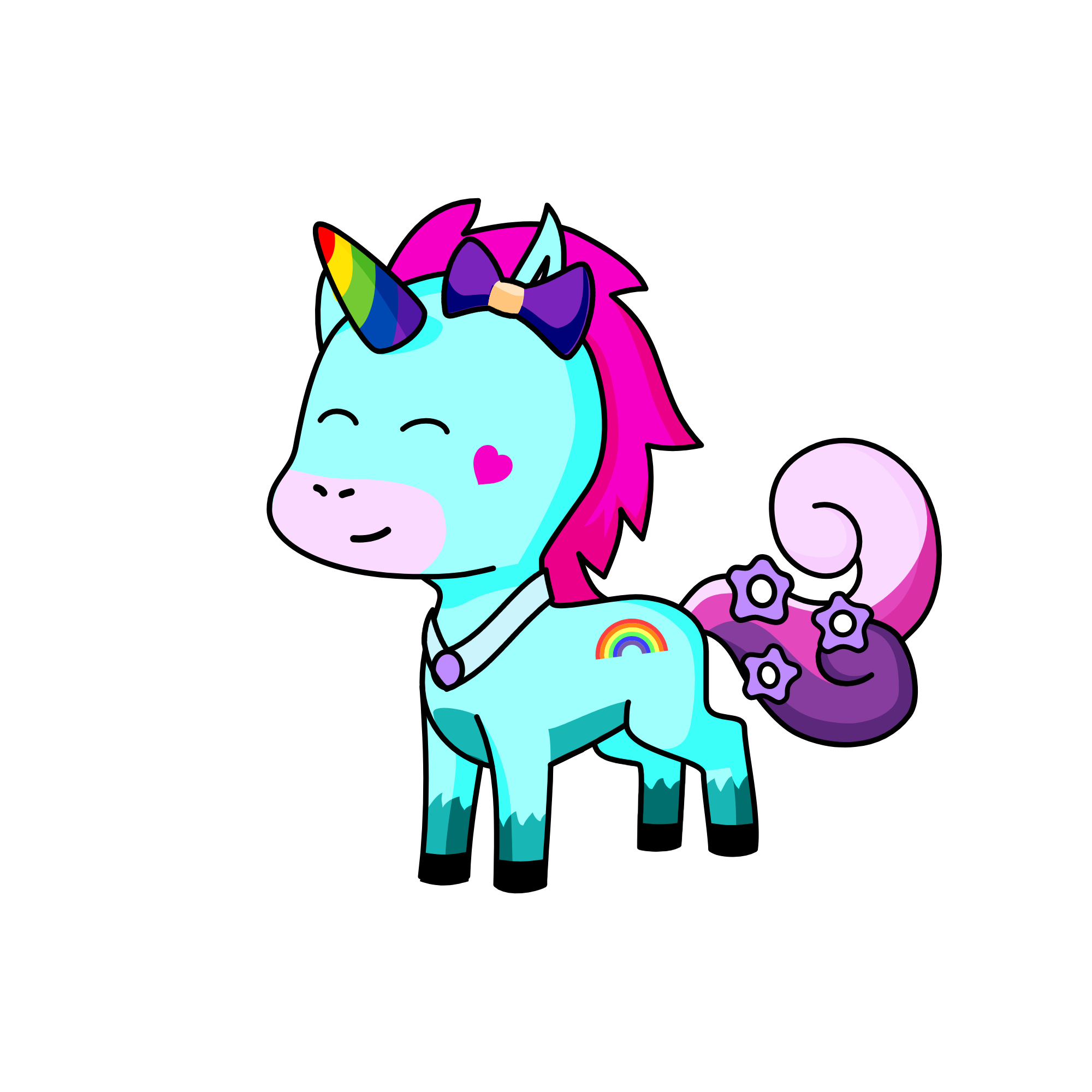 Rainbow, the unicorn