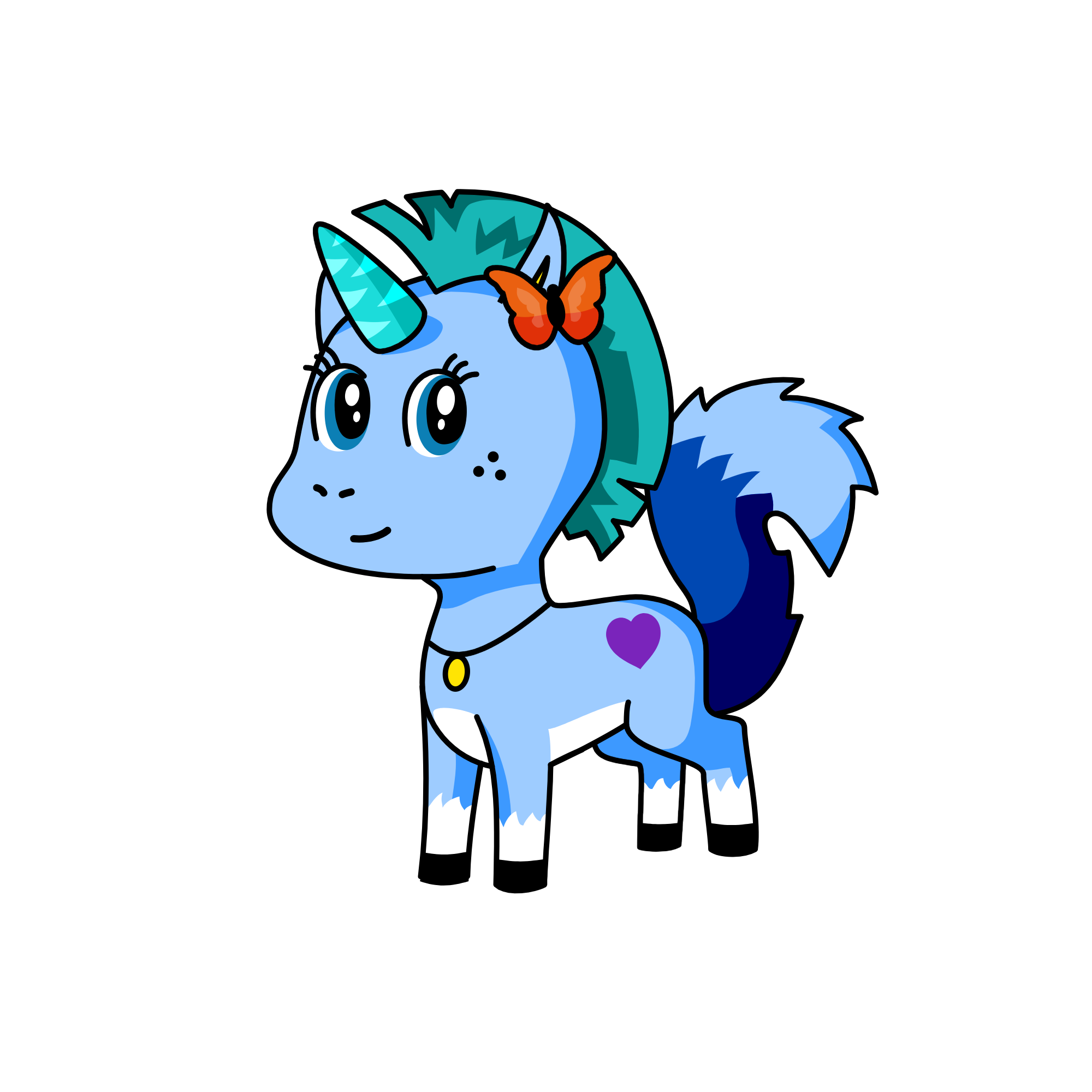 Snow storm, the unicorn