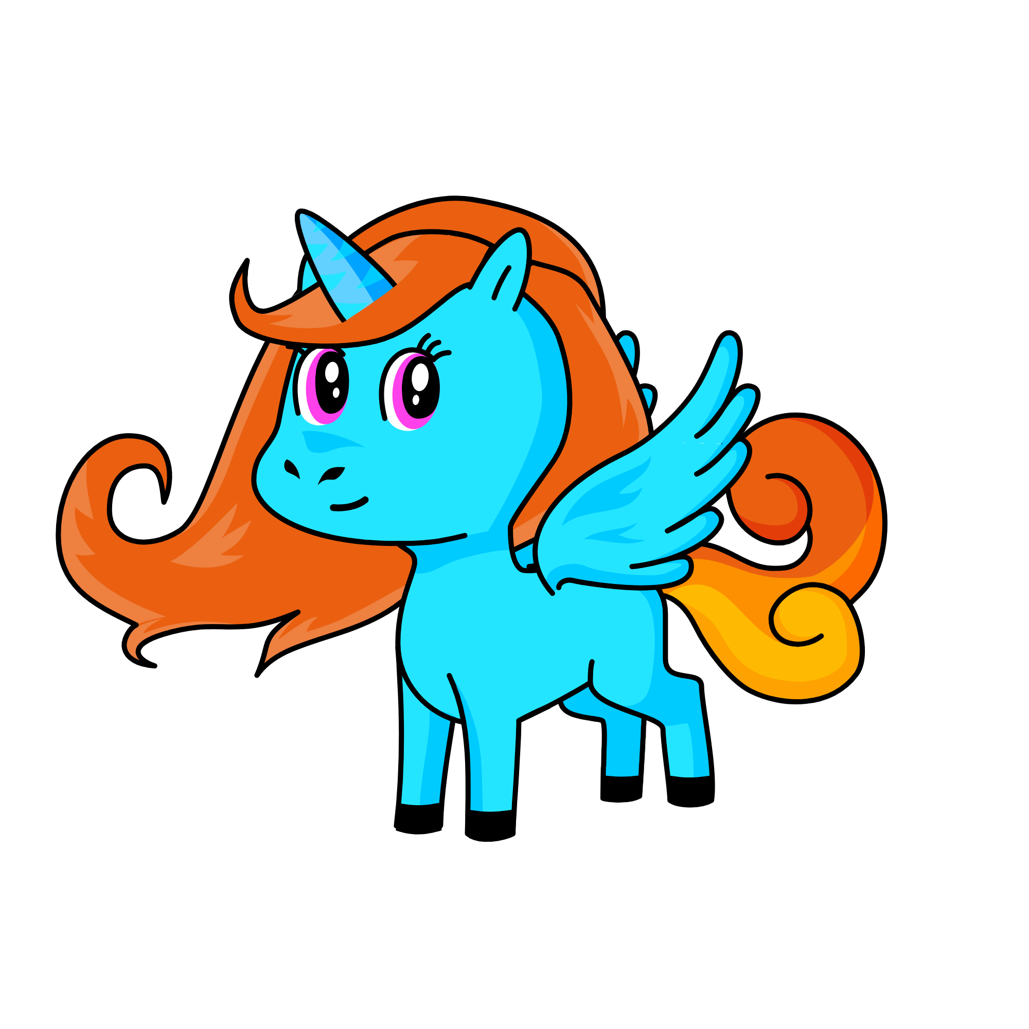 Rainbow Dash, the unicorn