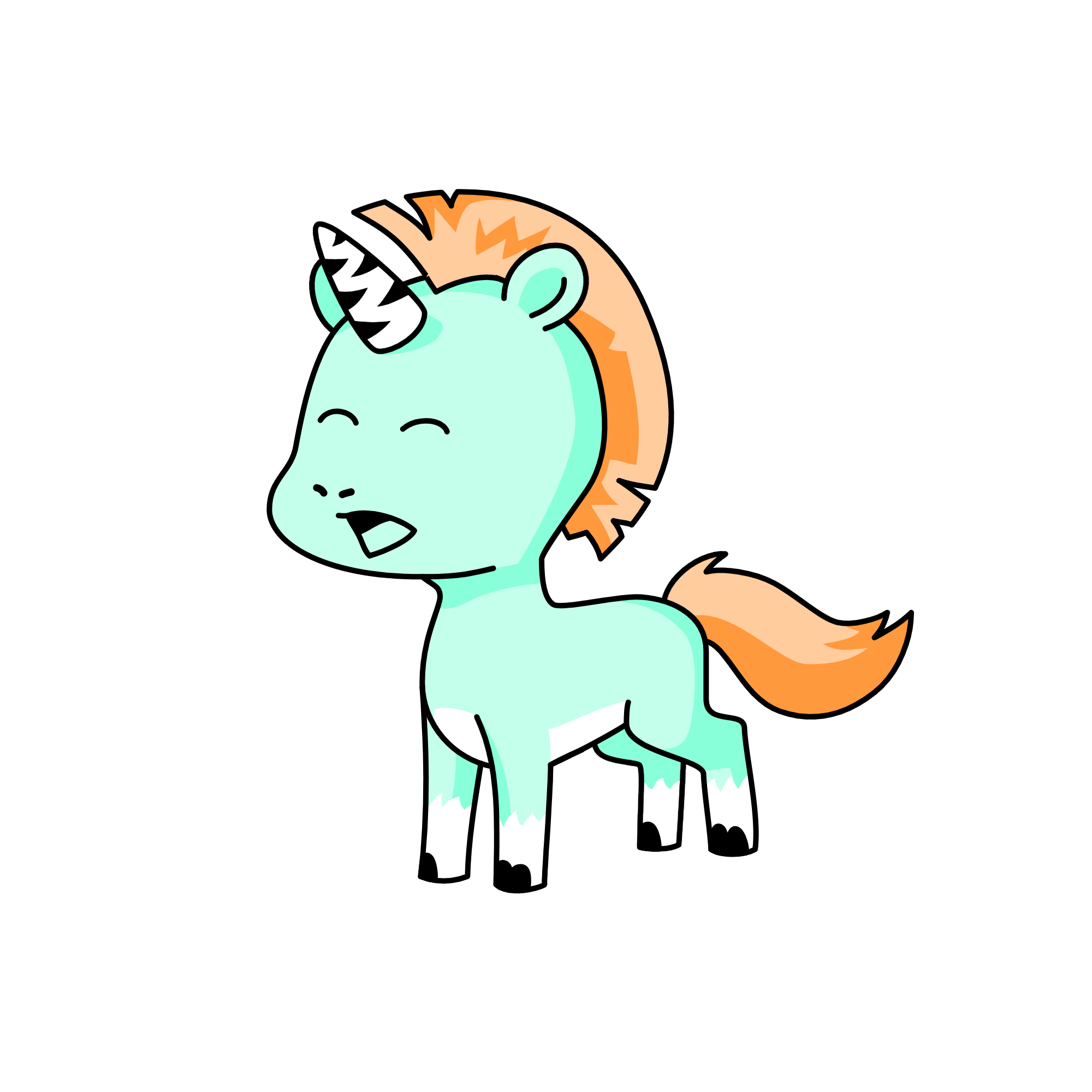 He, it's about to sneeze, the unicorn
