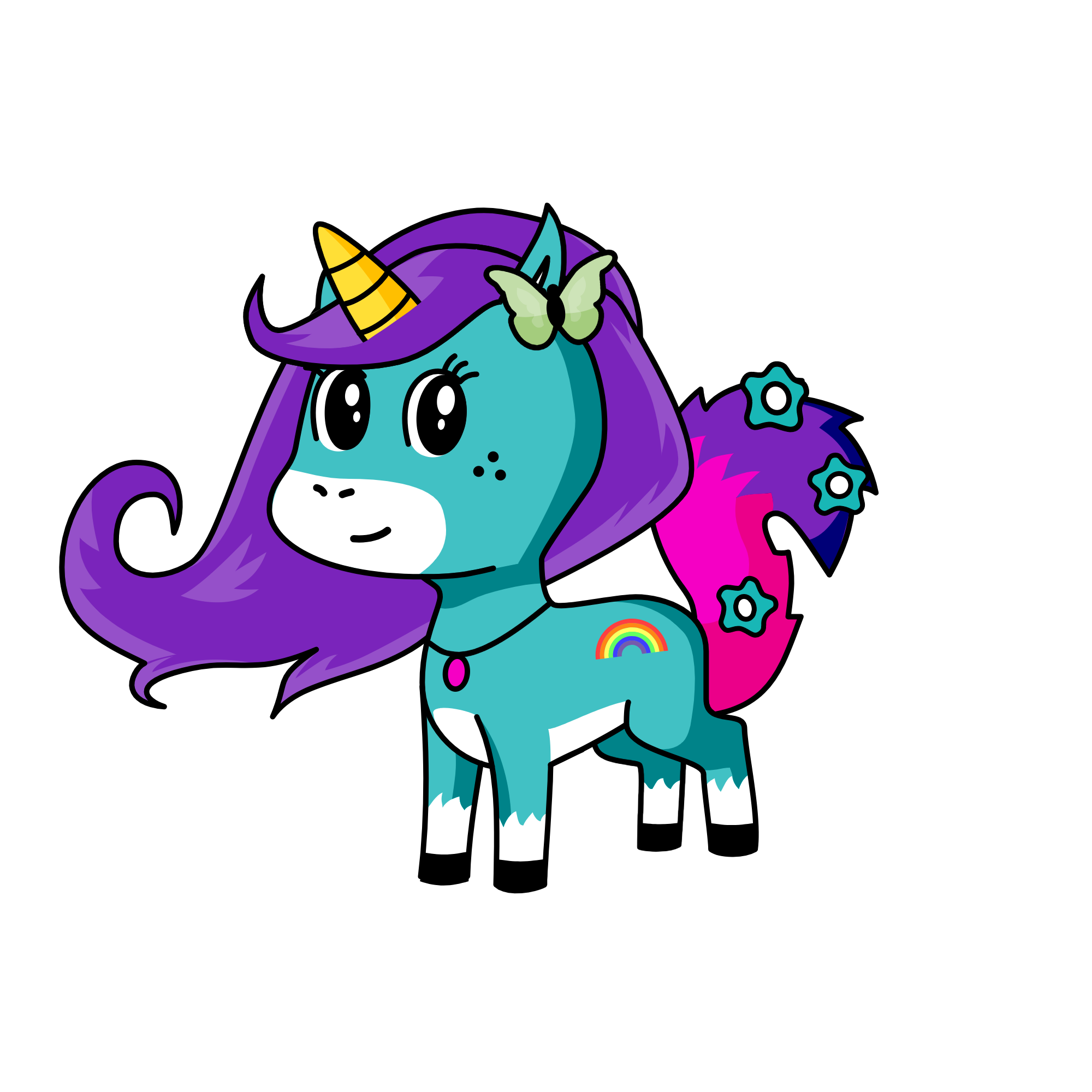 butterfly, the unicorn