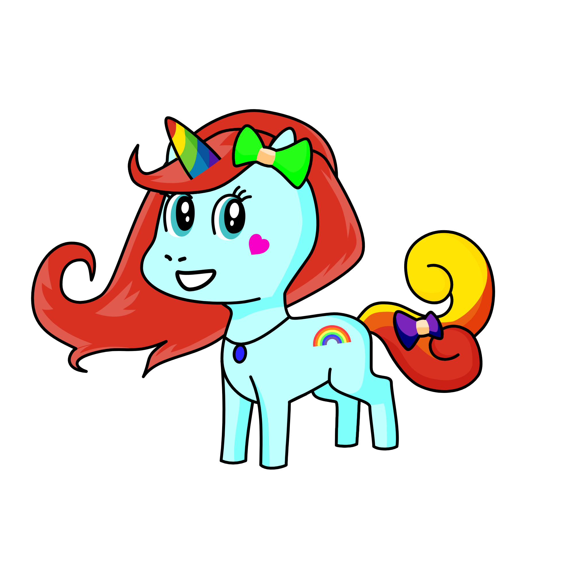 rainbow sparkles, the unicorn