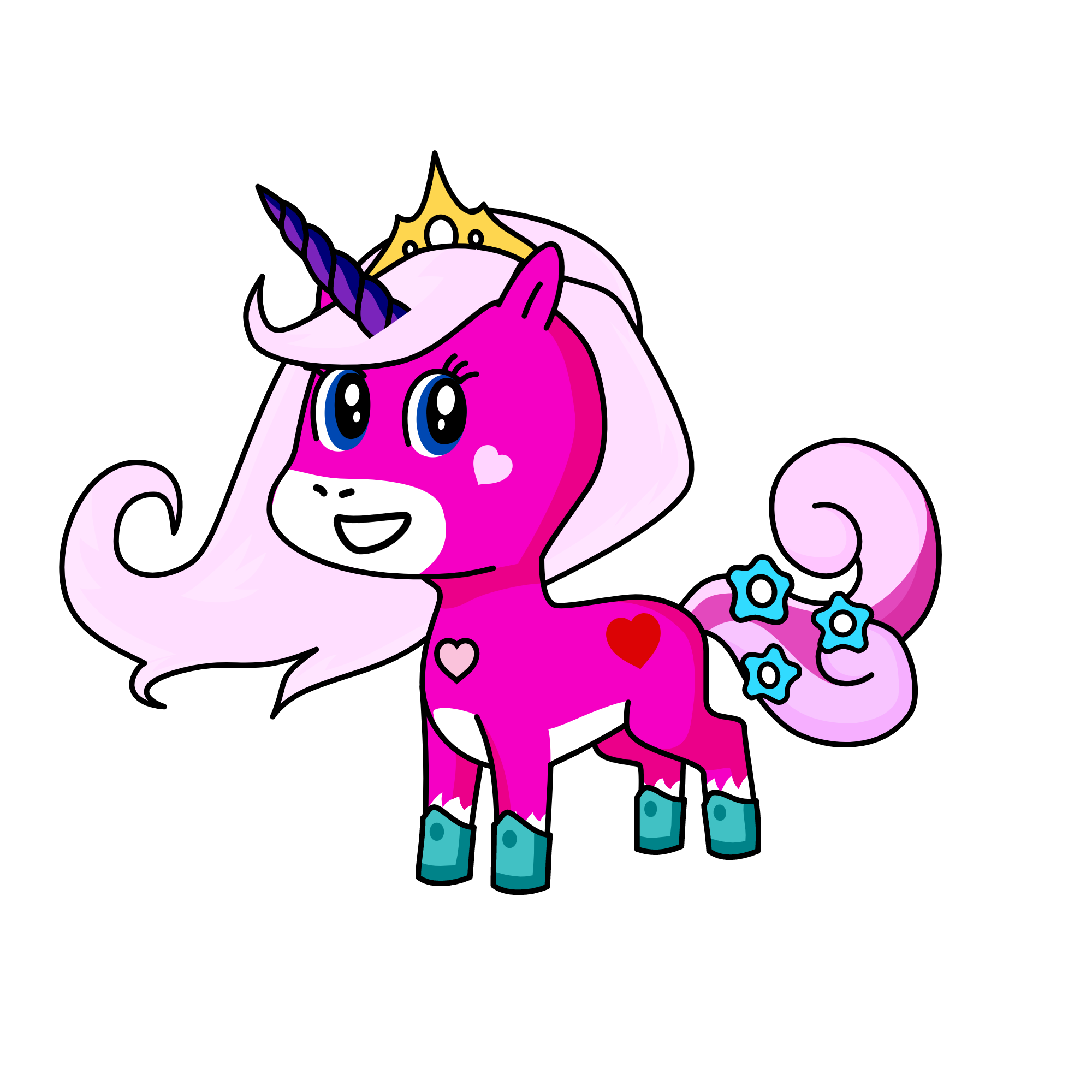 purple princess, the unicorn