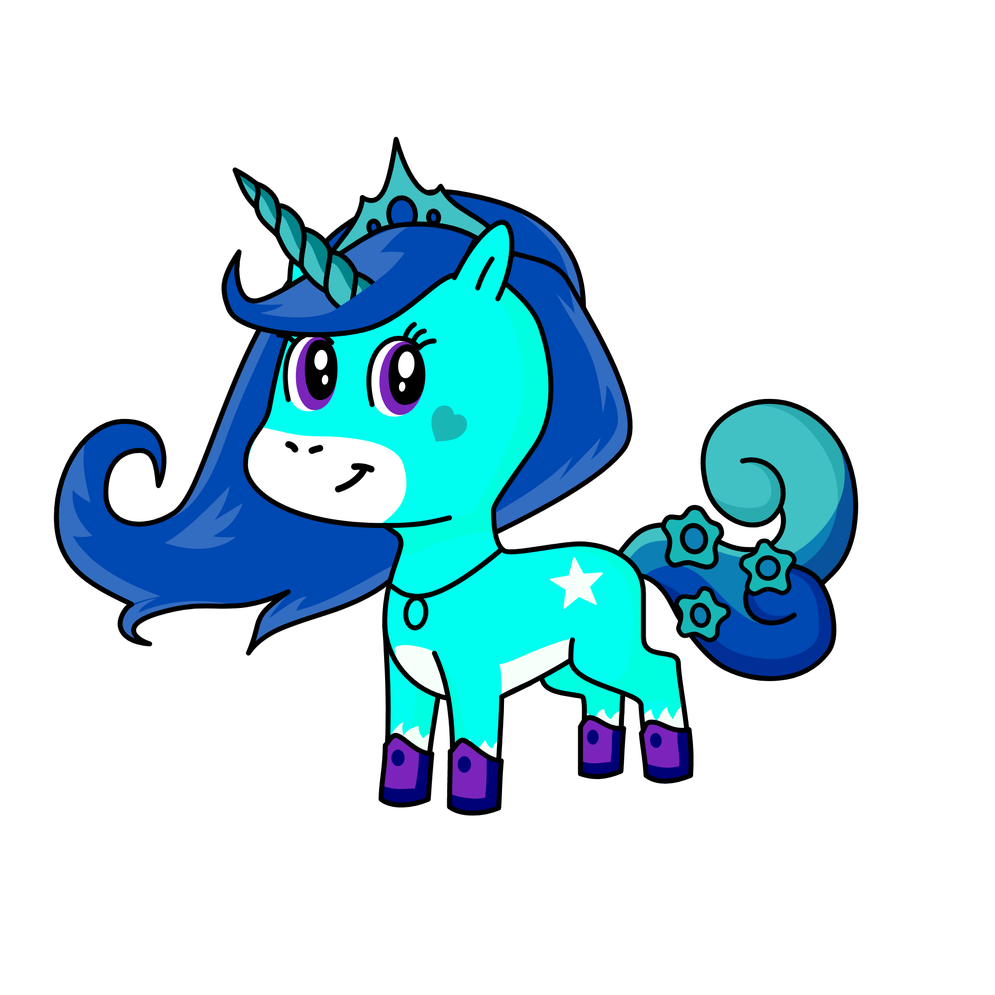 snowy, the unicorn