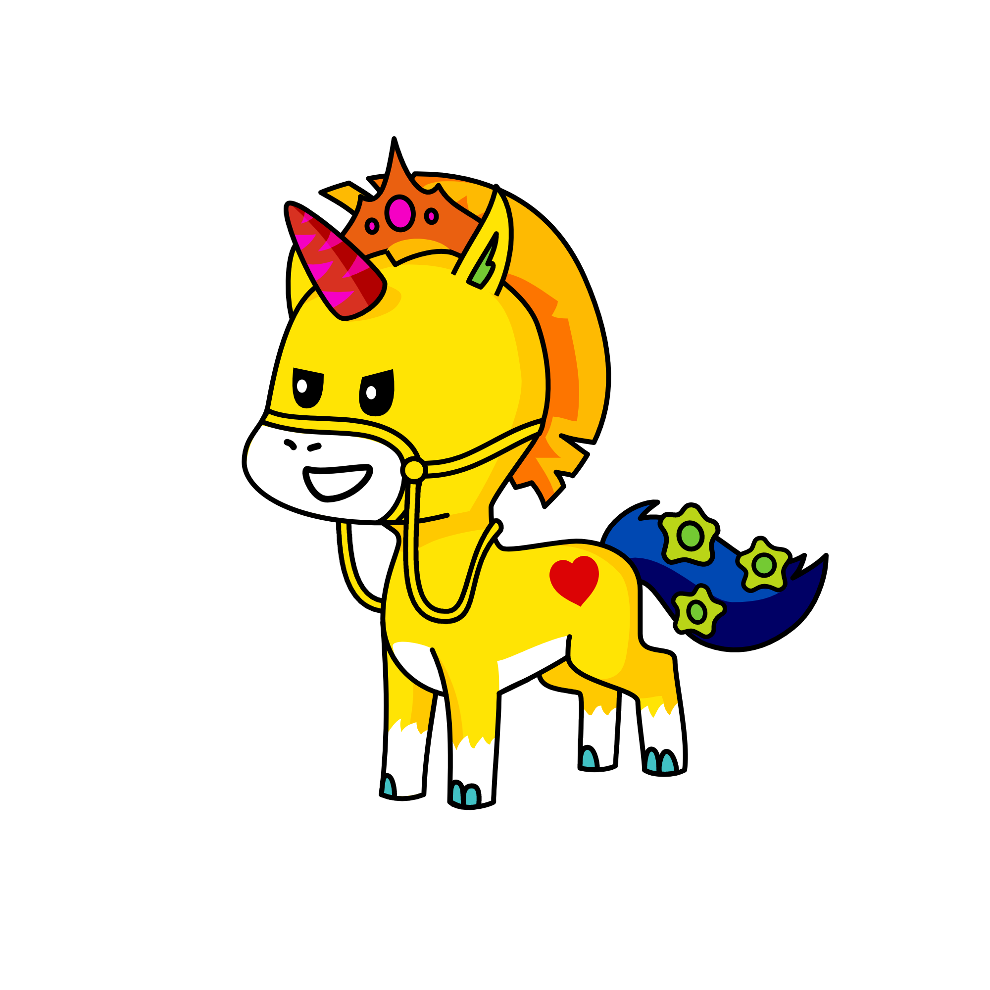 yellow, the unicorn