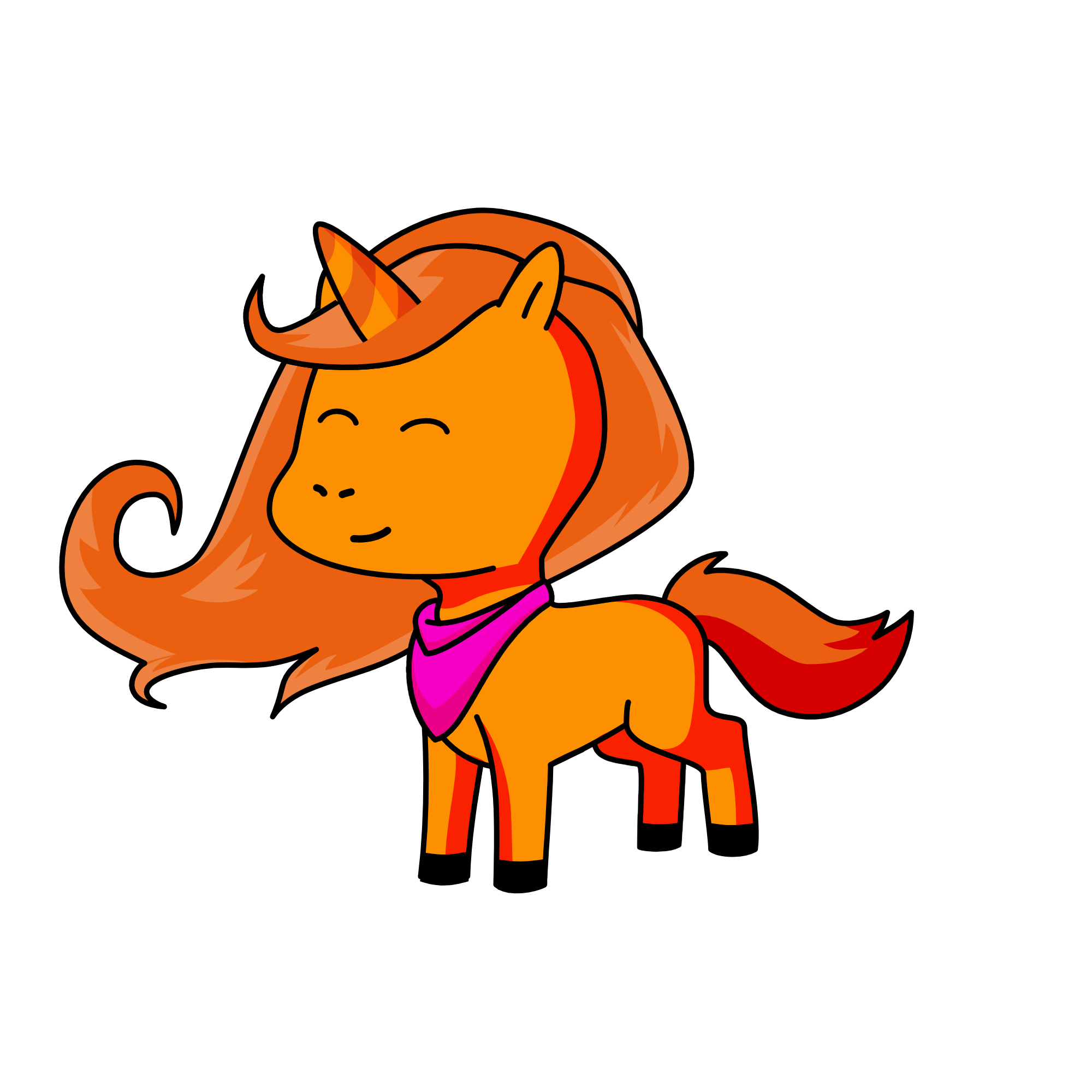  the orange unicorn, the unicorn