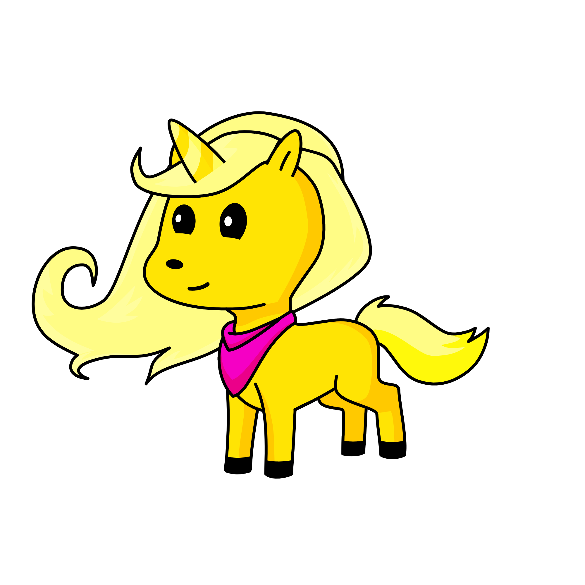 the yellow unicorn, the unicorn