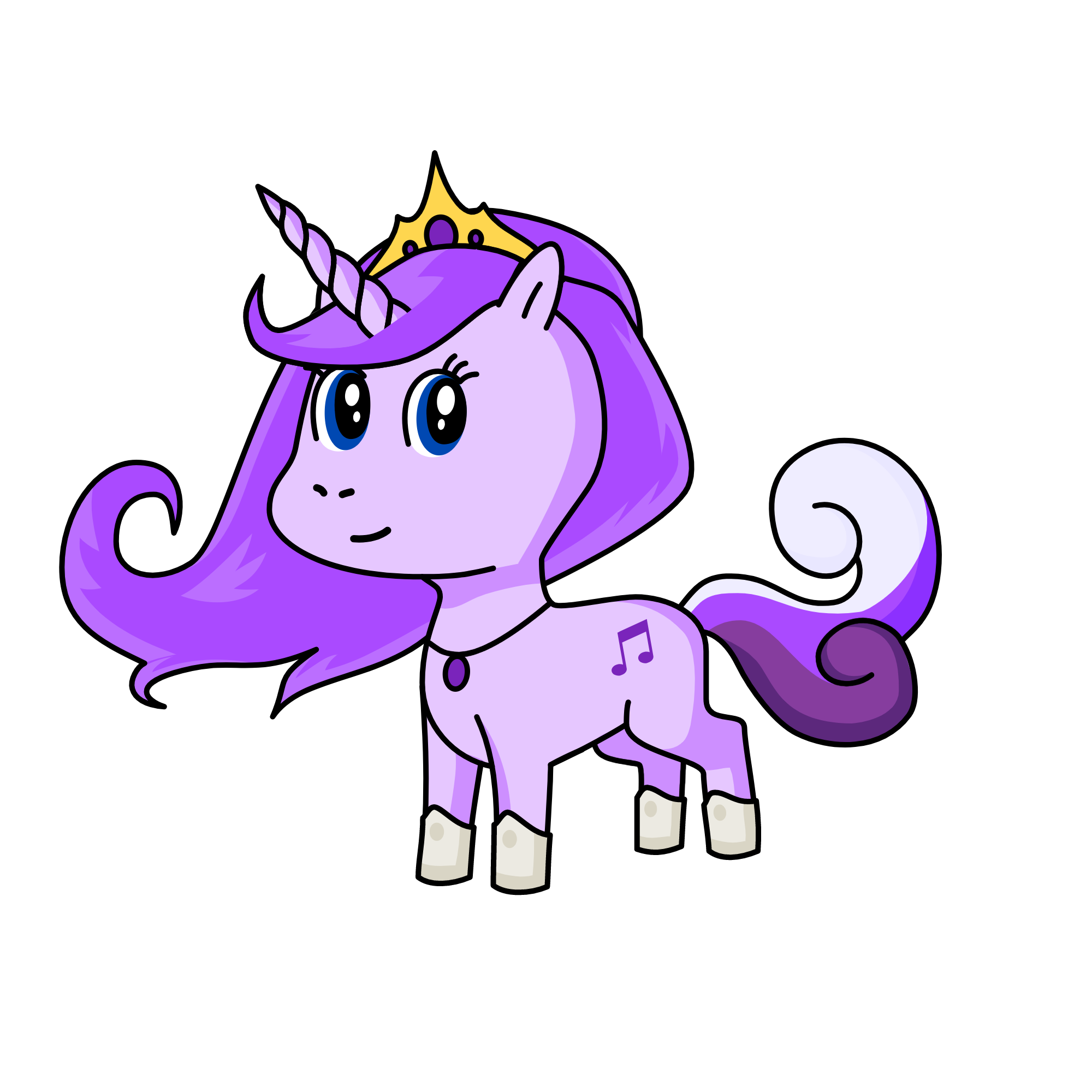 queen. lilac , the unicorn