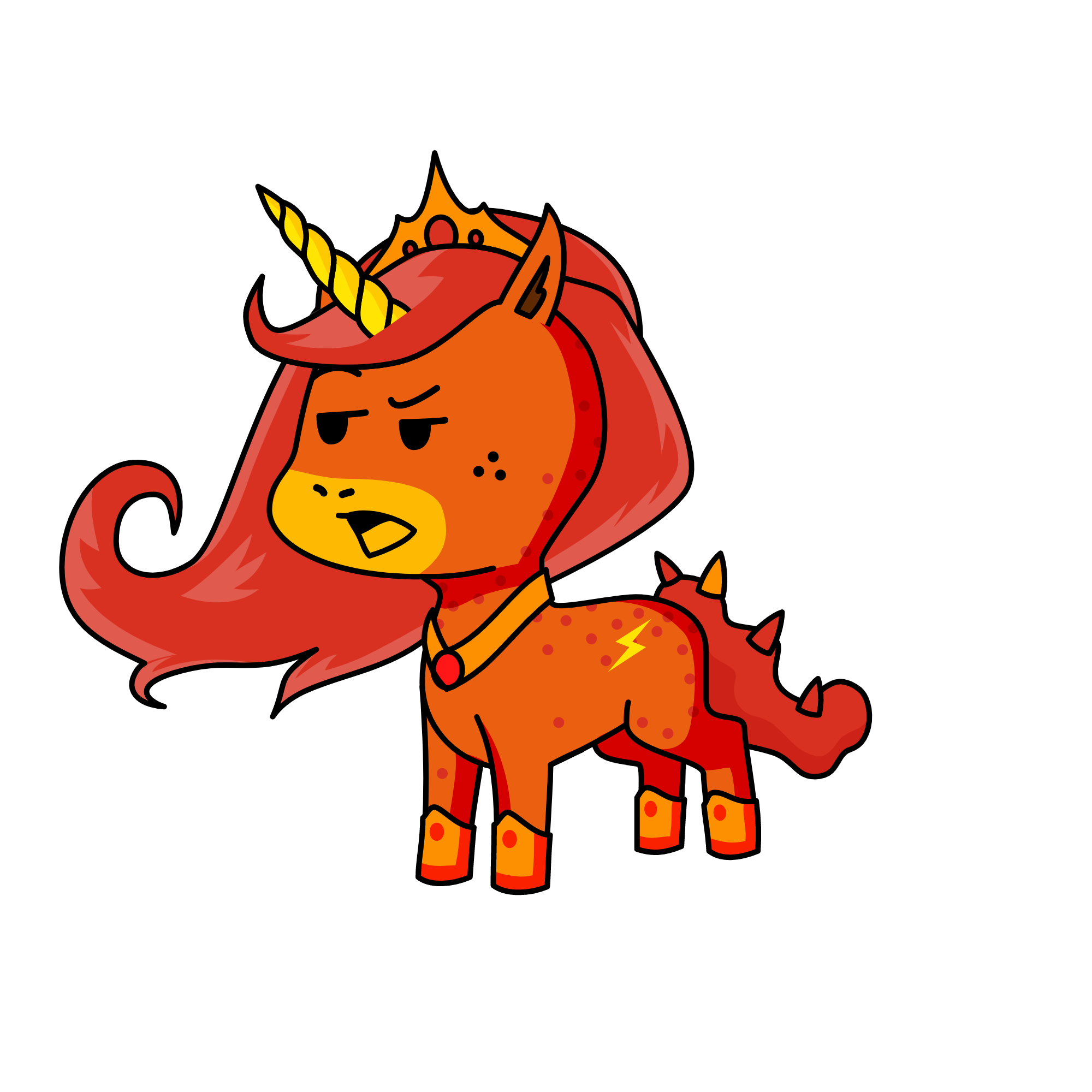 flame, the unicorn