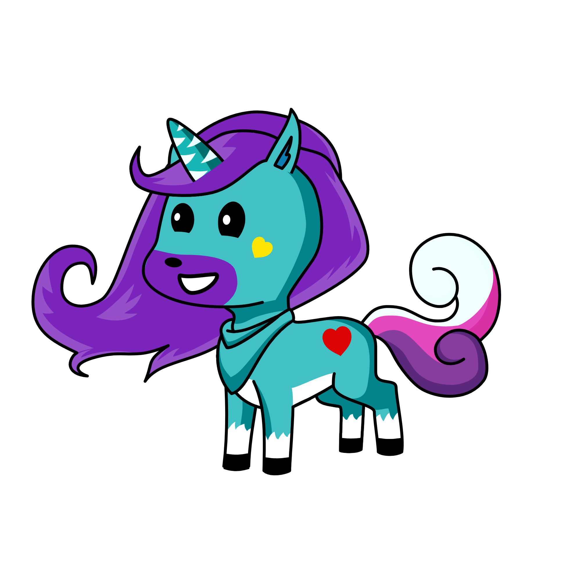 cute cloud unicorn, the unicorn