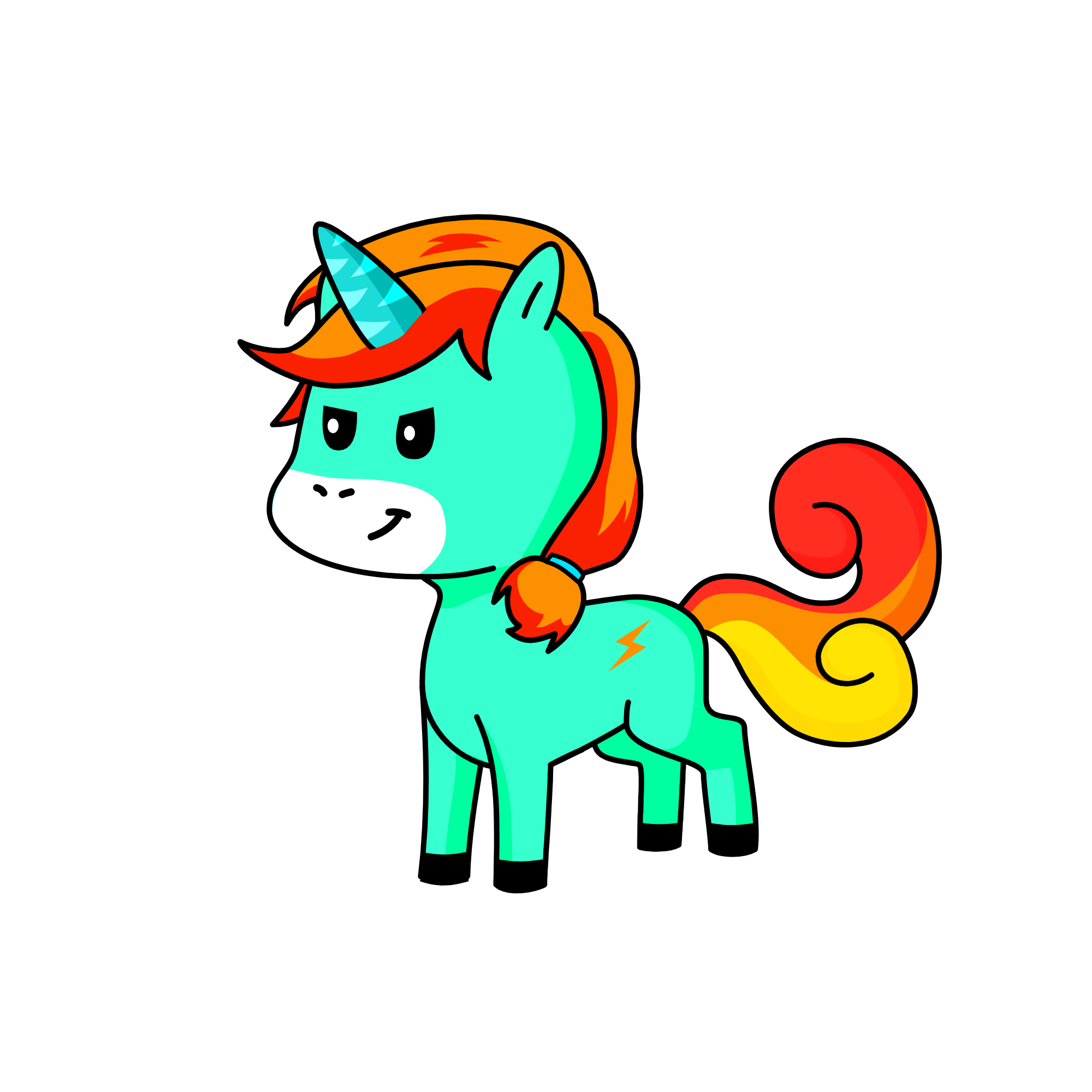 Rainbow dash, the unicorn