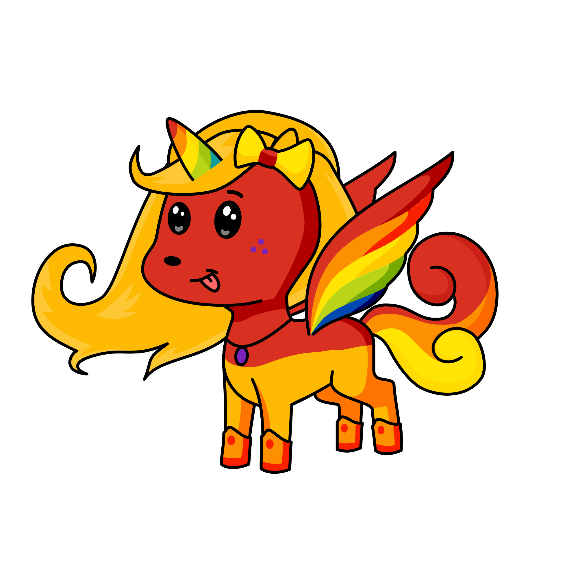 Rainbow, the unicorn